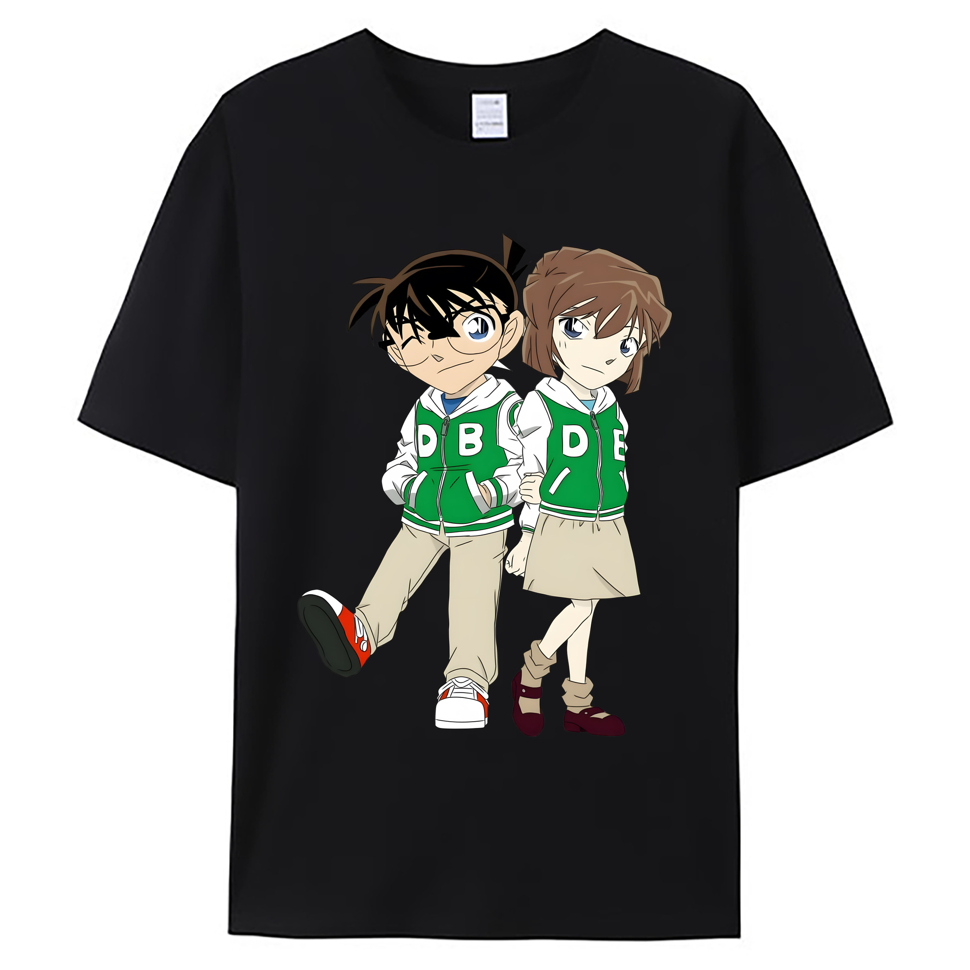 （画像用） 名探偵コナン 江戸川 コナン Detective Conan Conan Edogawa 綿100％ メンズ半袖Tシャツ｜肌触りやわらか＆通気性