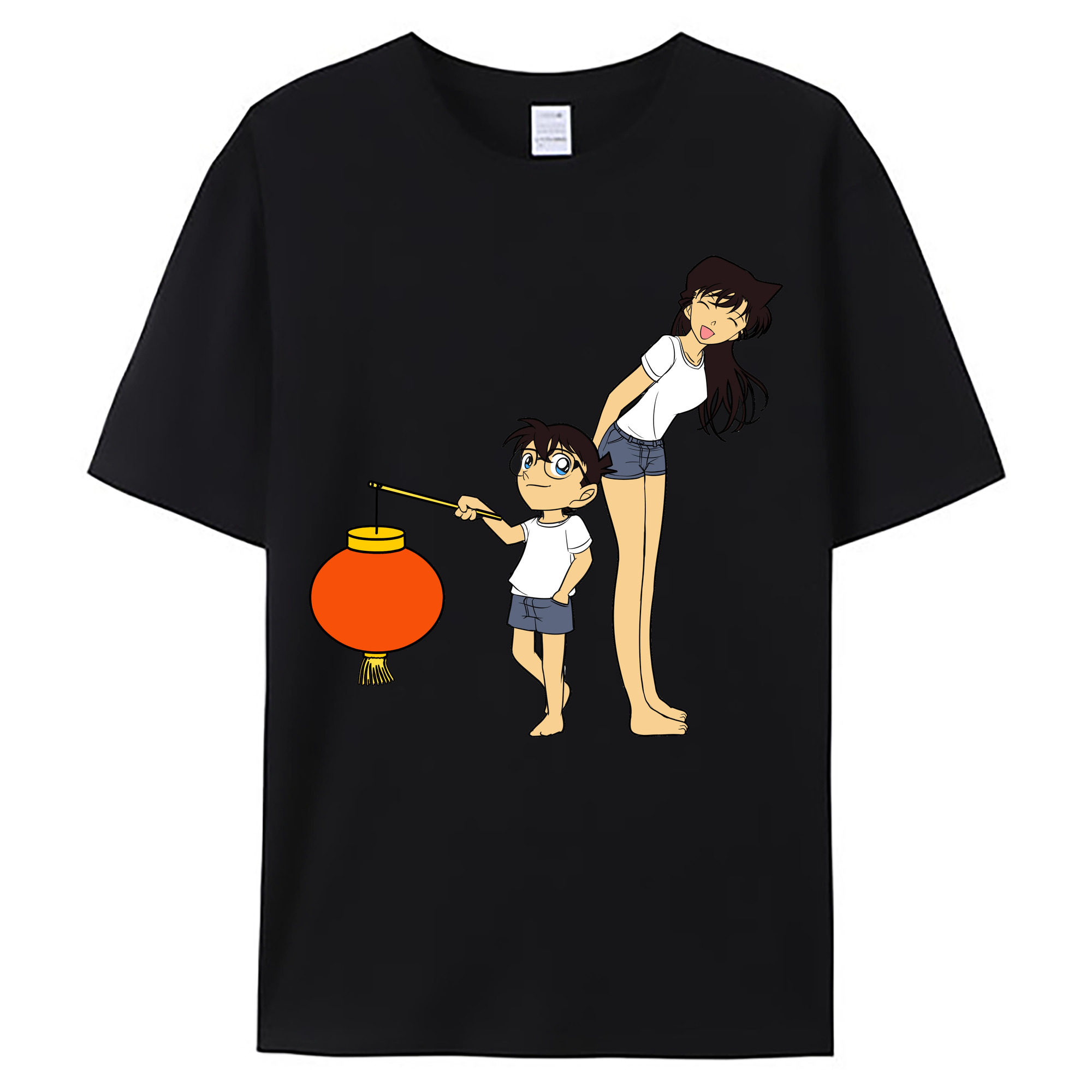 （画像用） 名探偵コナン 毛利 蘭 もうり らん、モーリ ラン Detective Conan Rachel Moore 綿100％ メンズ半袖Tシャツ｜肌触りやわらか＆通気性