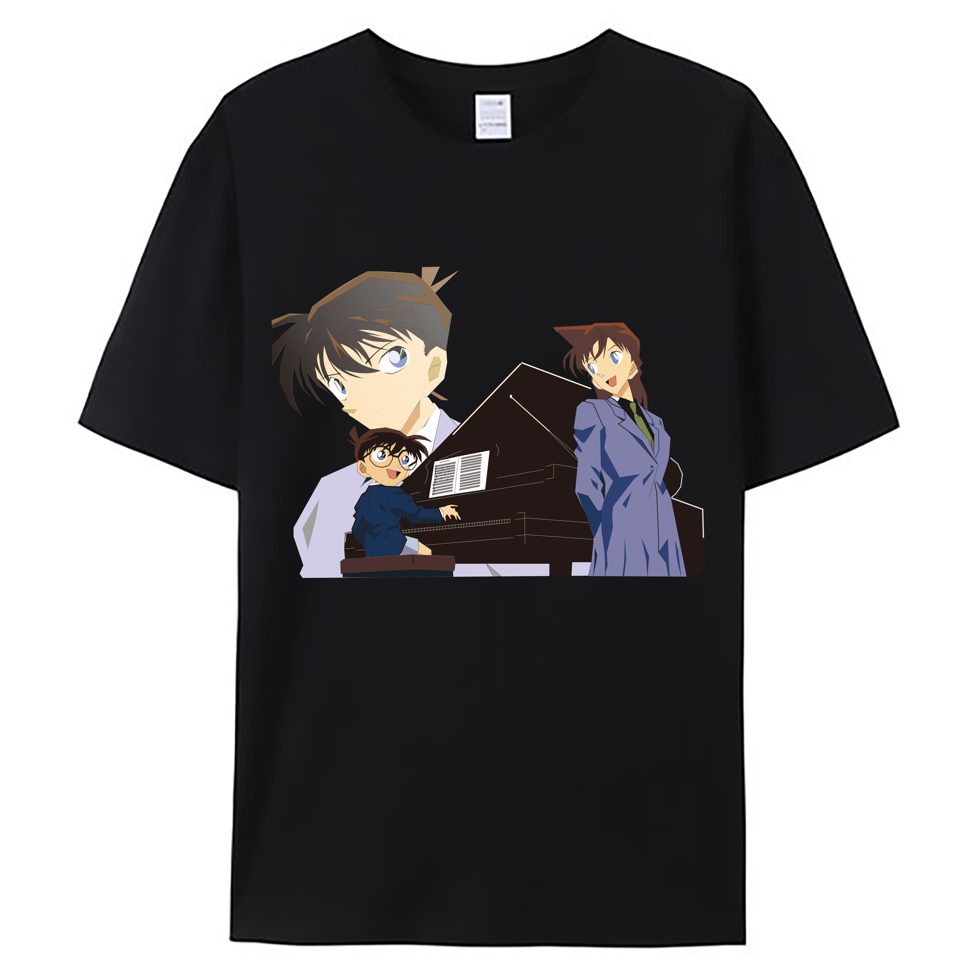 （画像用） 名探偵コナン 毛利 蘭 もうり らん、モーリ ラン Detective Conan Rachel Moore 綿100％ メンズ半袖Tシャツ｜肌触りやわらか＆通気性