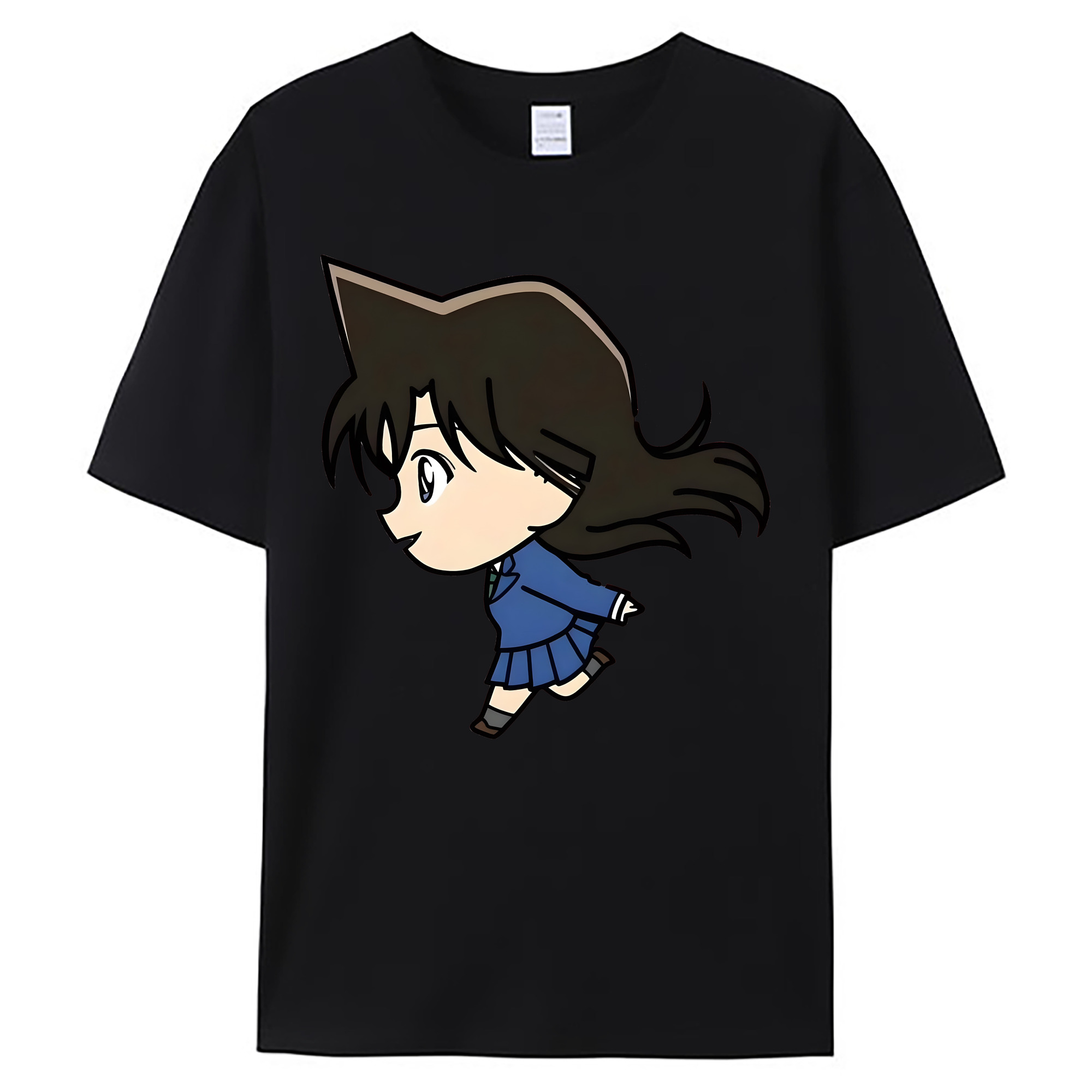 （画像用） 名探偵コナン 毛利 蘭 もうり らん、モーリ ラン Detective Conan Rachel Moore 綿100％ メンズ半袖Tシャツ｜肌触りやわらか＆通気性