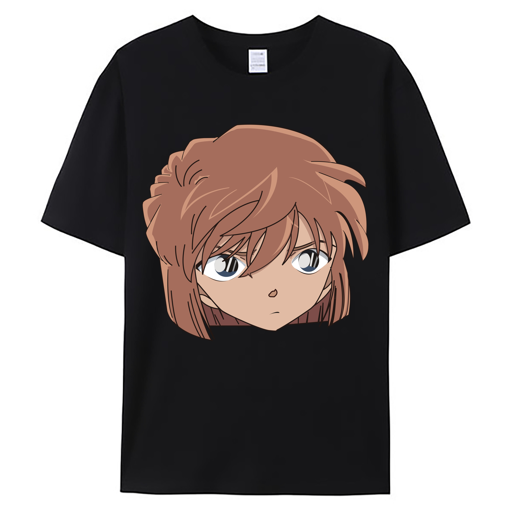 （画像用） 名探偵コナン 灰原 哀 はいばら あい Detective Conan Anita Hailey、Vi Graythorn Haibara Ai 綿100％ メンズ半袖Tシャツ｜肌触りやわらか＆通気性
