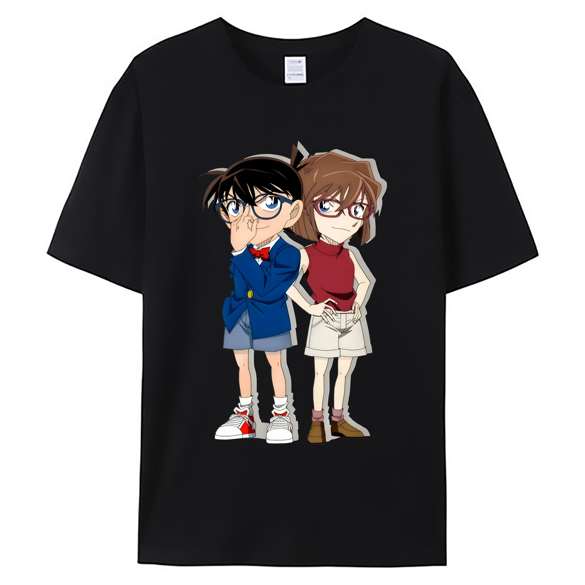 （画像用） 名探偵コナン 灰原 哀 はいばら あい Detective Conan Anita Hailey、Vi Graythorn Haibara Ai 綿100％ メンズ半袖Tシャツ｜肌触りやわらか＆通気性