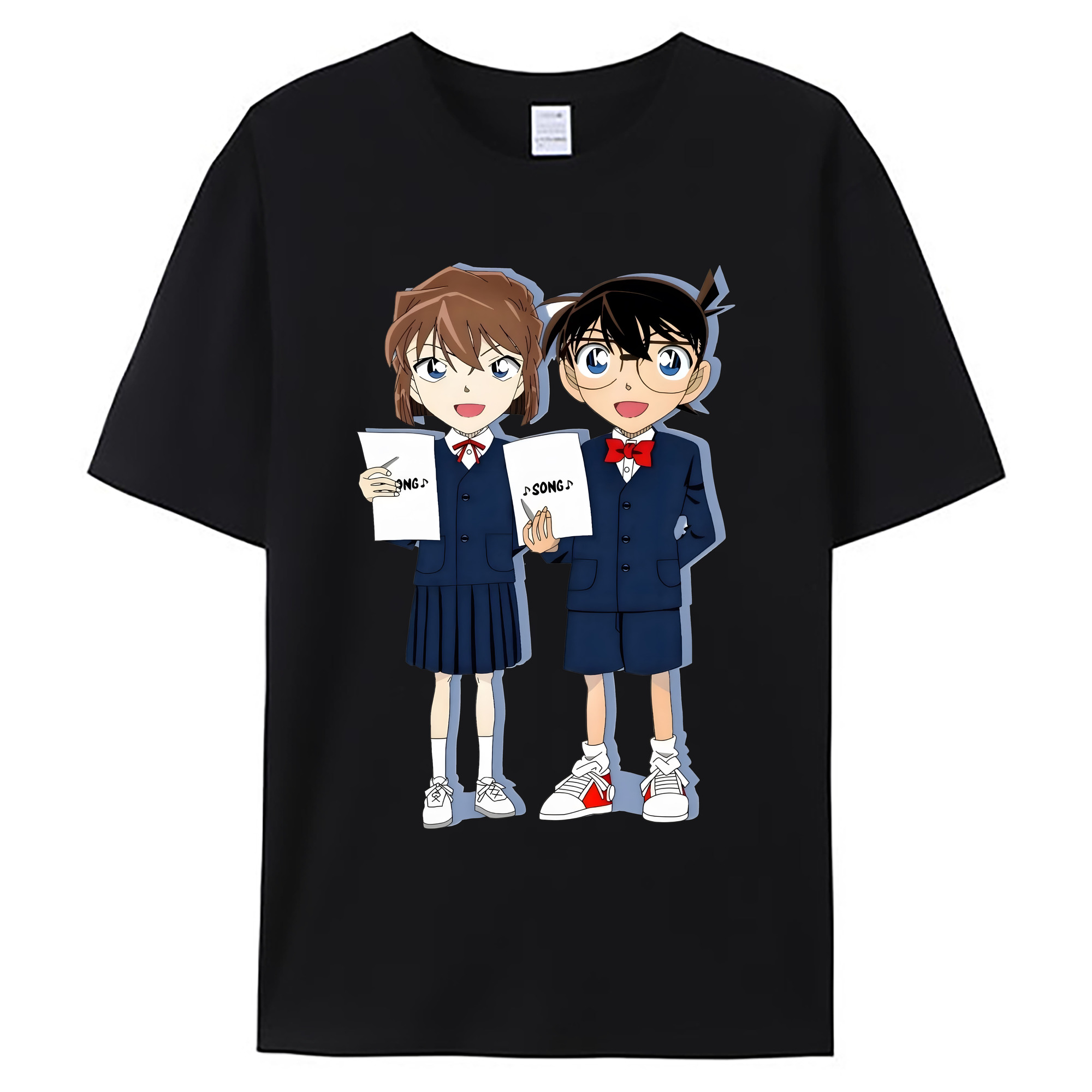 （画像用） 名探偵コナン 灰原 哀 はいばら あい Detective Conan Anita Hailey、Vi Graythorn Haibara Ai 綿100％ メンズ半袖Tシャツ｜肌触りやわらか＆通気性