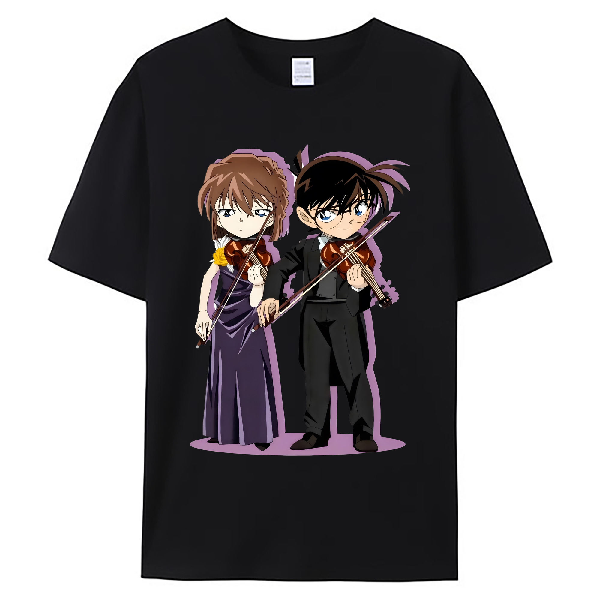 （画像用） 名探偵コナン 灰原 哀 はいばら あい Detective Conan Anita Hailey、Vi Graythorn Haibara Ai 綿100％ メンズ半袖Tシャツ｜肌触りやわらか＆通気性