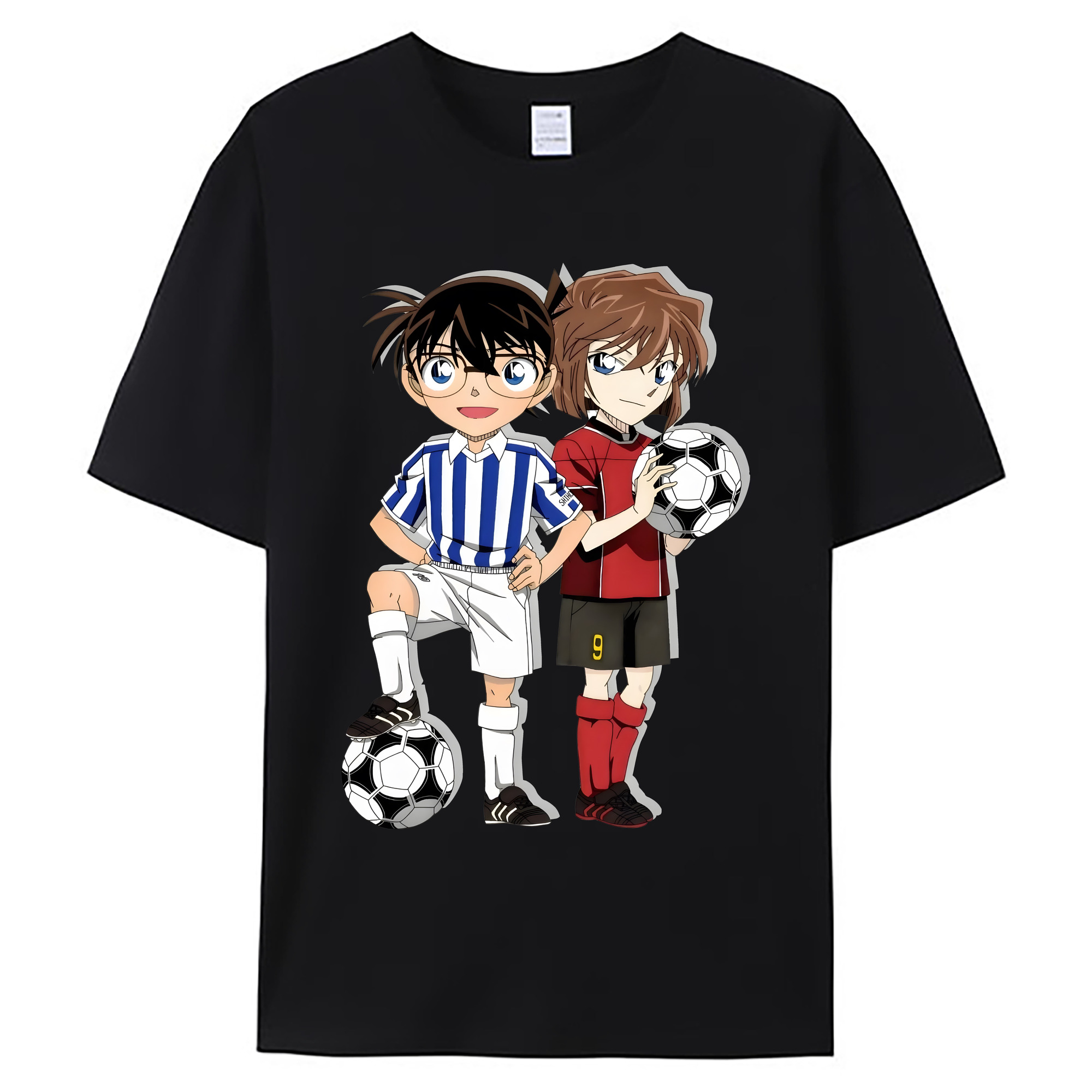 （画像用） 名探偵コナン 灰原 哀 はいばら あい Detective Conan Anita Hailey、Vi Graythorn Haibara Ai 綿100％ メンズ半袖Tシャツ｜肌触りやわらか＆通気性