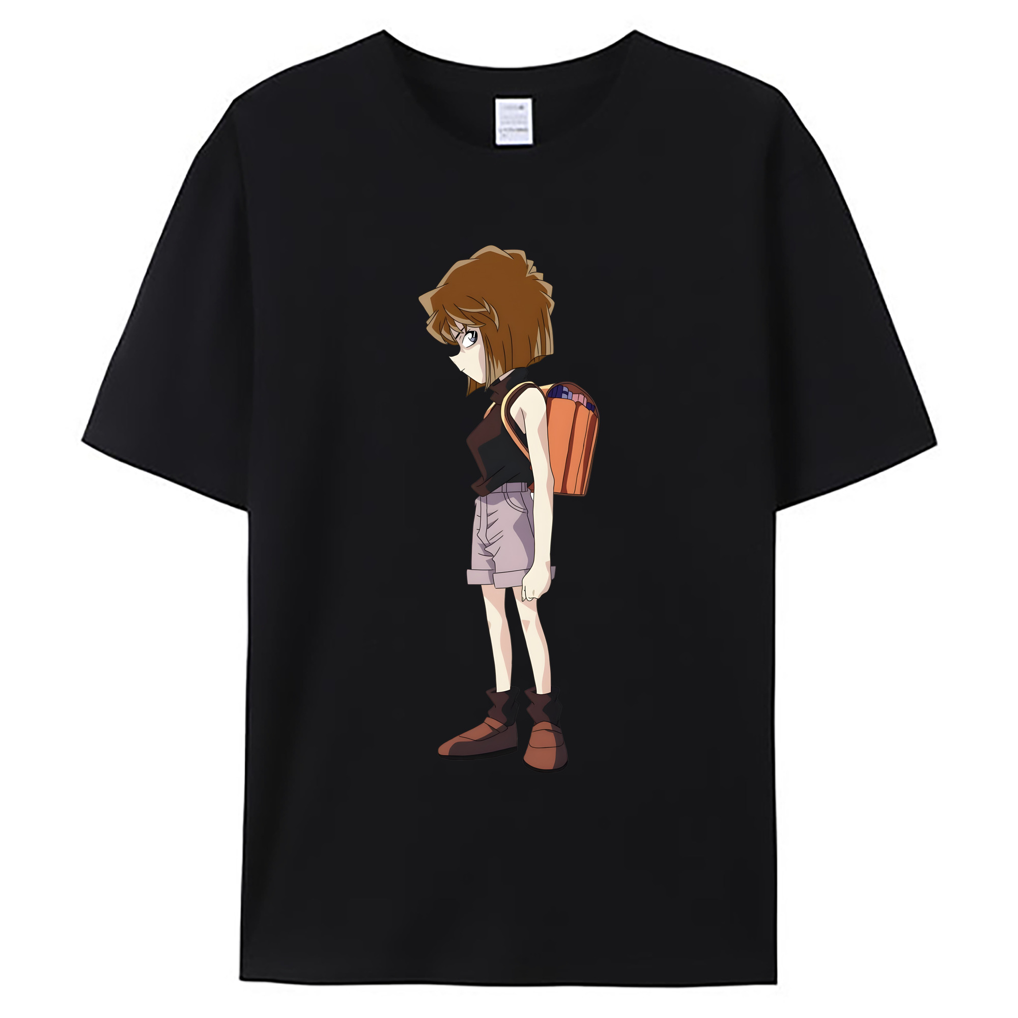 （画像用） 名探偵コナン 灰原 哀 はいばら あい Detective Conan Anita Hailey、Vi Graythorn Haibara Ai 綿100％ メンズ半袖Tシャツ｜肌触りやわらか＆通気性