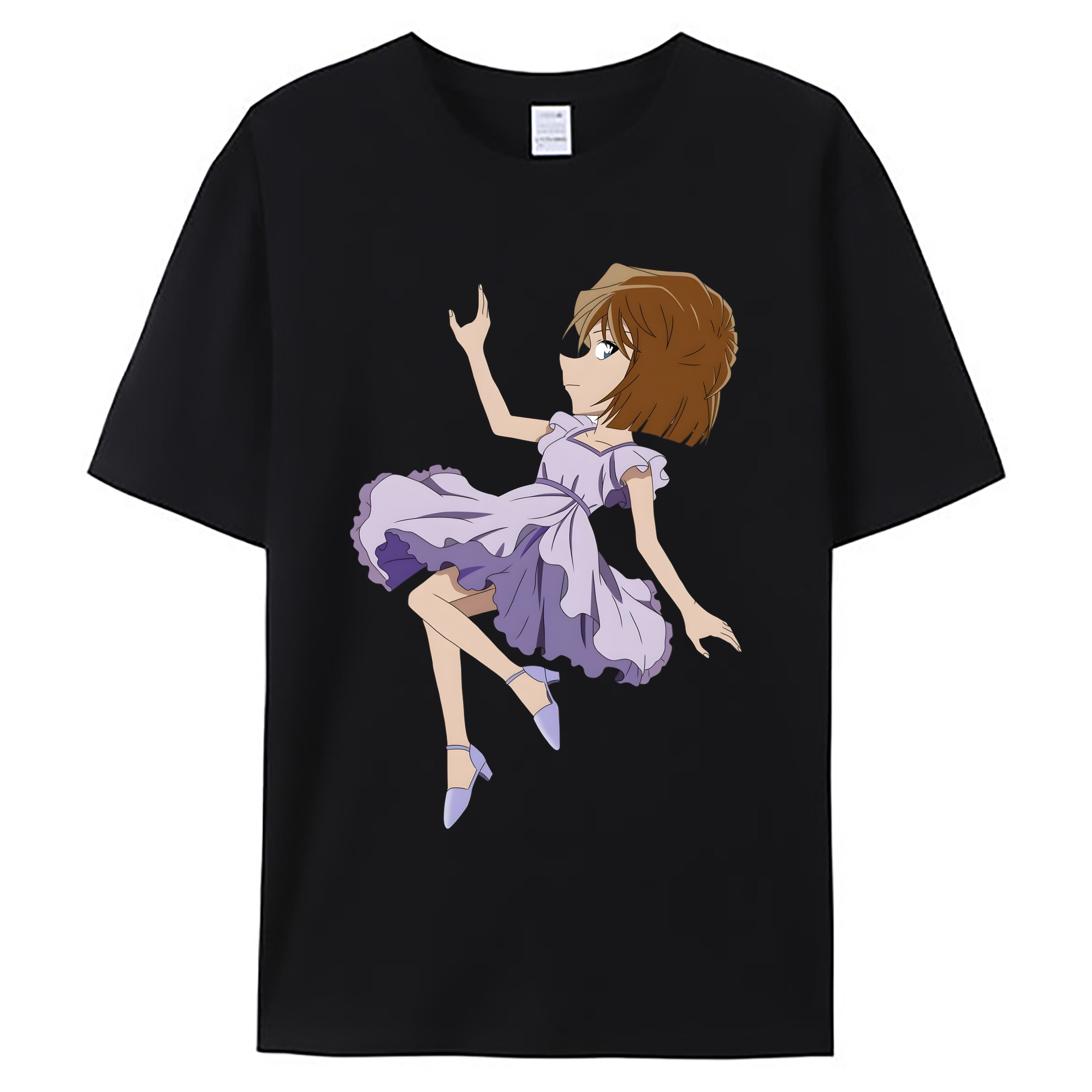 （画像用） 名探偵コナン 灰原 哀 はいばら あい Detective Conan Anita Hailey、Vi Graythorn Haibara Ai 綿100％ メンズ半袖Tシャツ｜肌触りやわらか＆通気性
