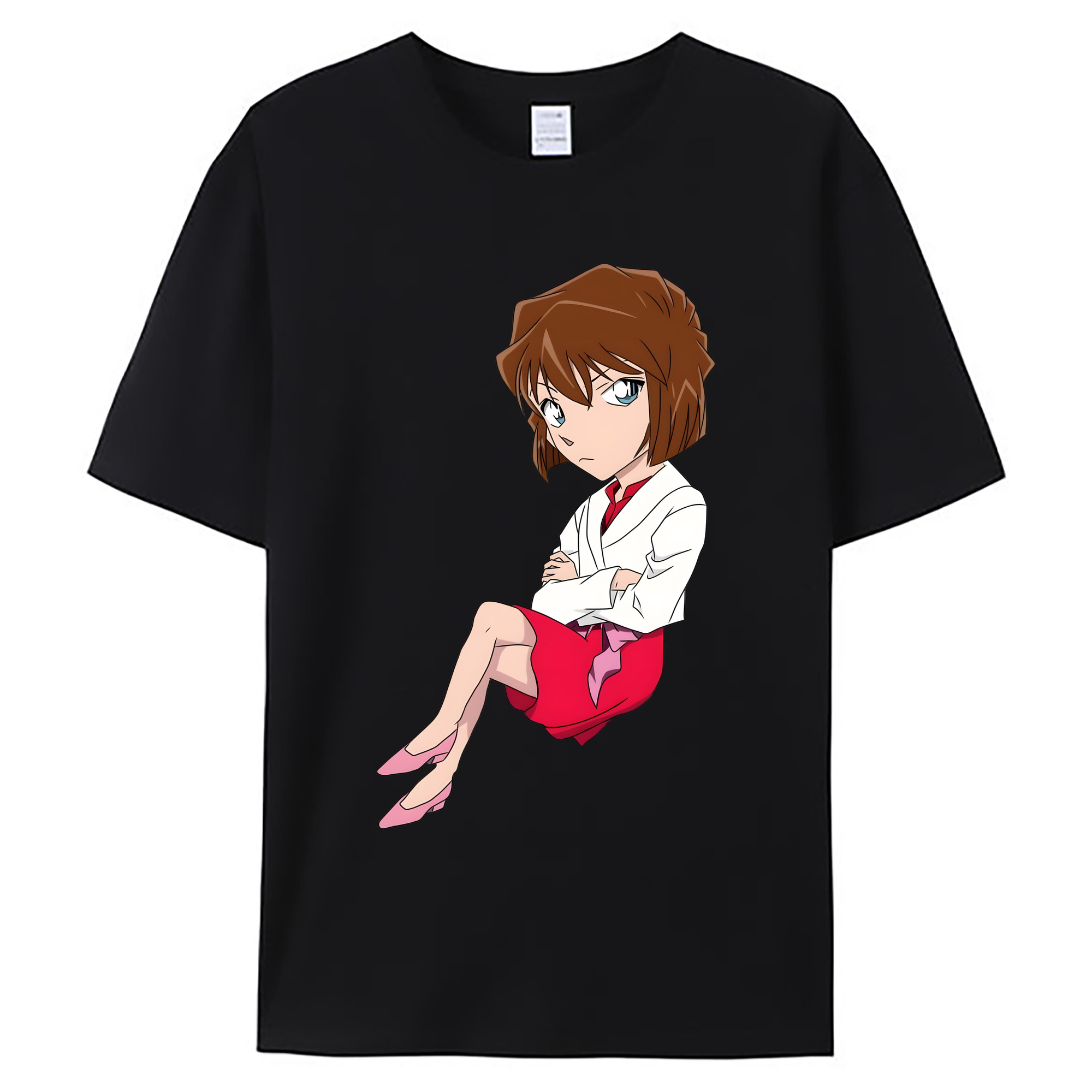 （画像用） 名探偵コナン 灰原 哀 はいばら あい Detective Conan Anita Hailey、Vi Graythorn Haibara Ai 綿100％ メンズ半袖Tシャツ｜肌触りやわらか＆通気性