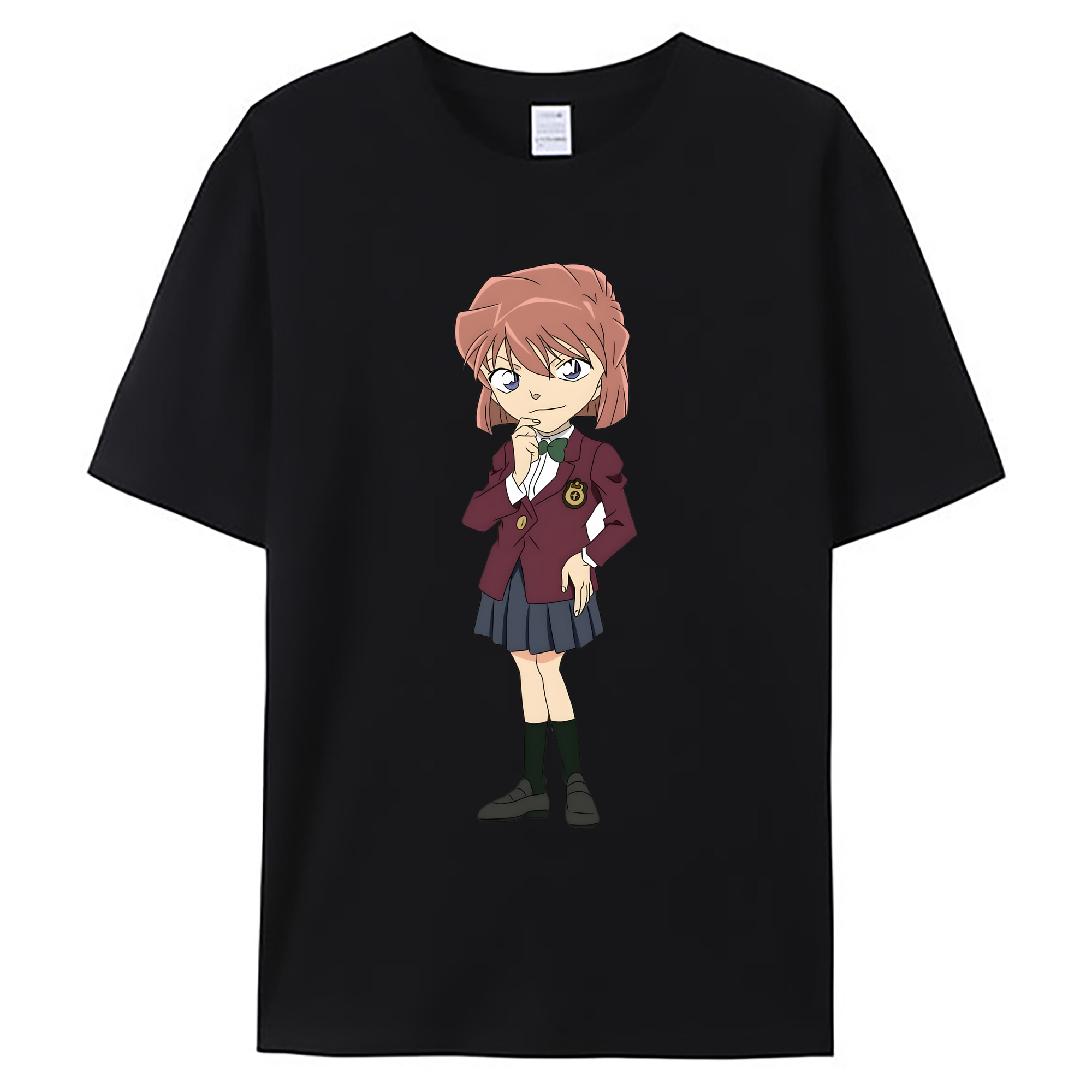 （画像用） 名探偵コナン 灰原 哀 はいばら あい Detective Conan Anita Hailey、Vi Graythorn Haibara Ai 綿100％ メンズ半袖Tシャツ｜肌触りやわらか＆通気性