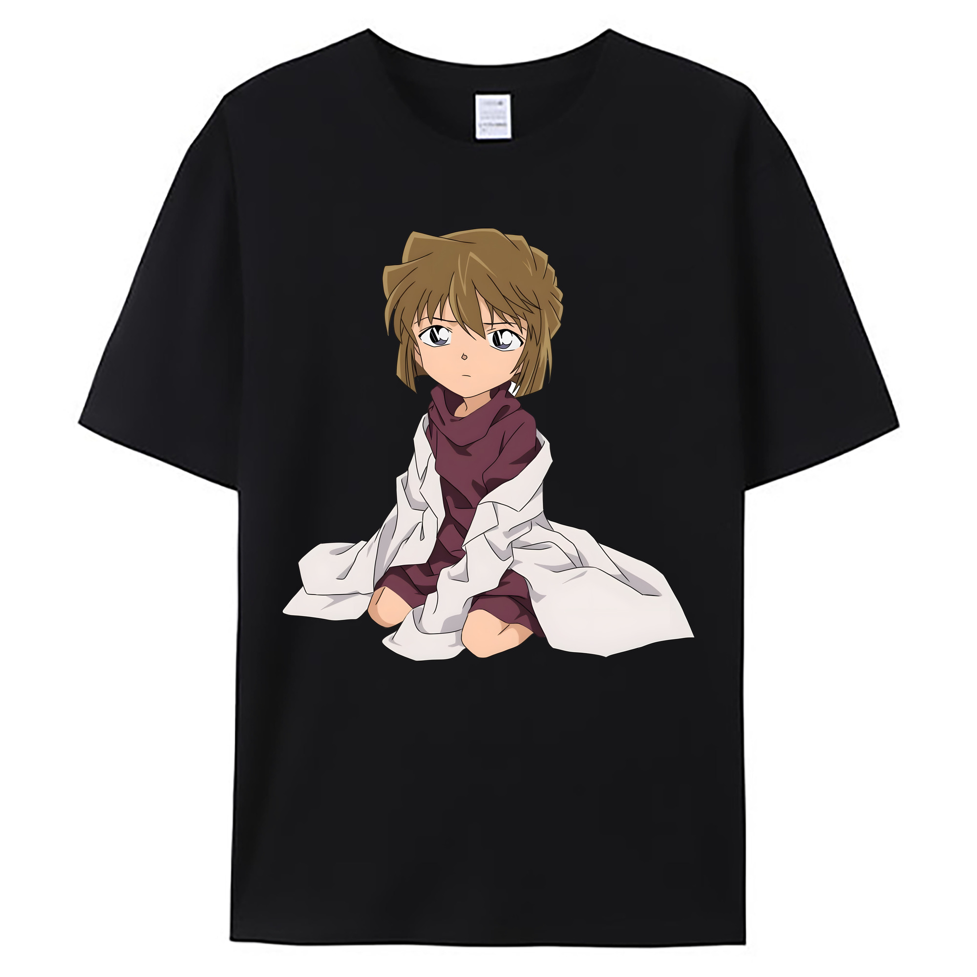 （画像用） 名探偵コナン 灰原 哀 はいばら あい Detective Conan Anita Hailey、Vi Graythorn Haibara Ai 綿100％ メンズ半袖Tシャツ｜肌触りやわらか＆通気性