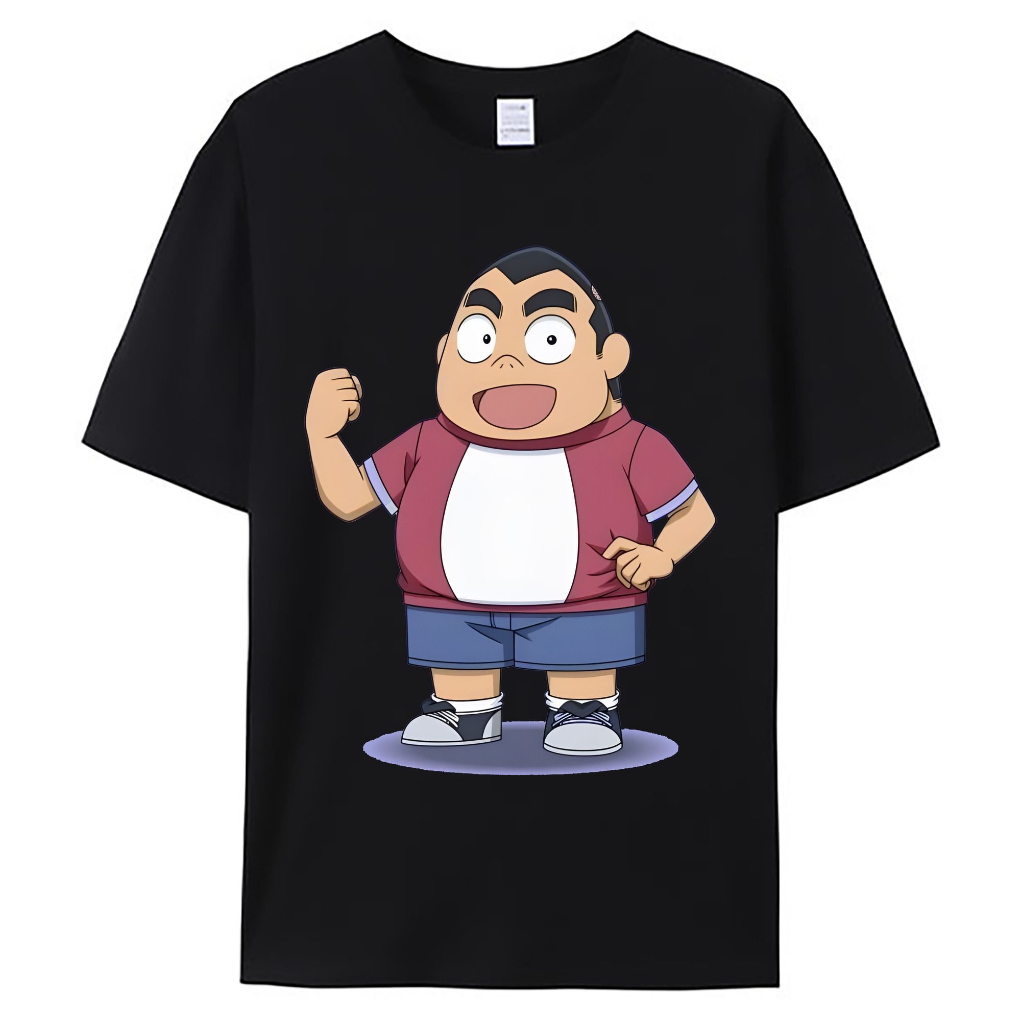 （画像用） 名探偵コナン 小嶋 元太 こじま げんた Detective Conan Kojima Genta 綿100％ メンズ半袖Tシャツ｜肌触りやわらか＆通気性