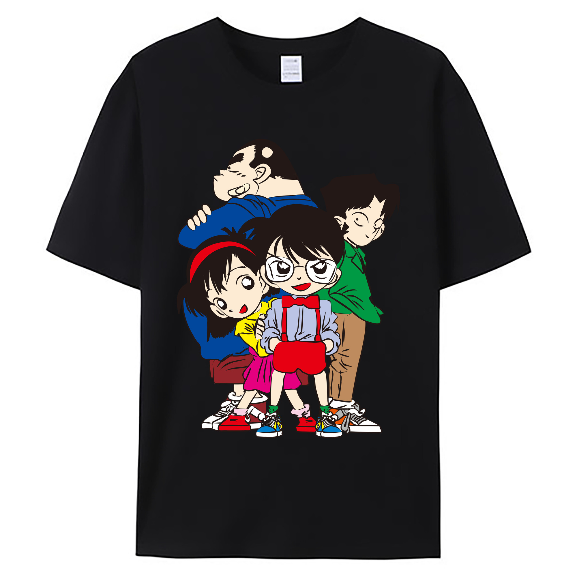 （画像用） 名探偵コナン Detective Conan 綿100％ メンズ半袖Tシャツ｜肌触りやわらか＆通気性