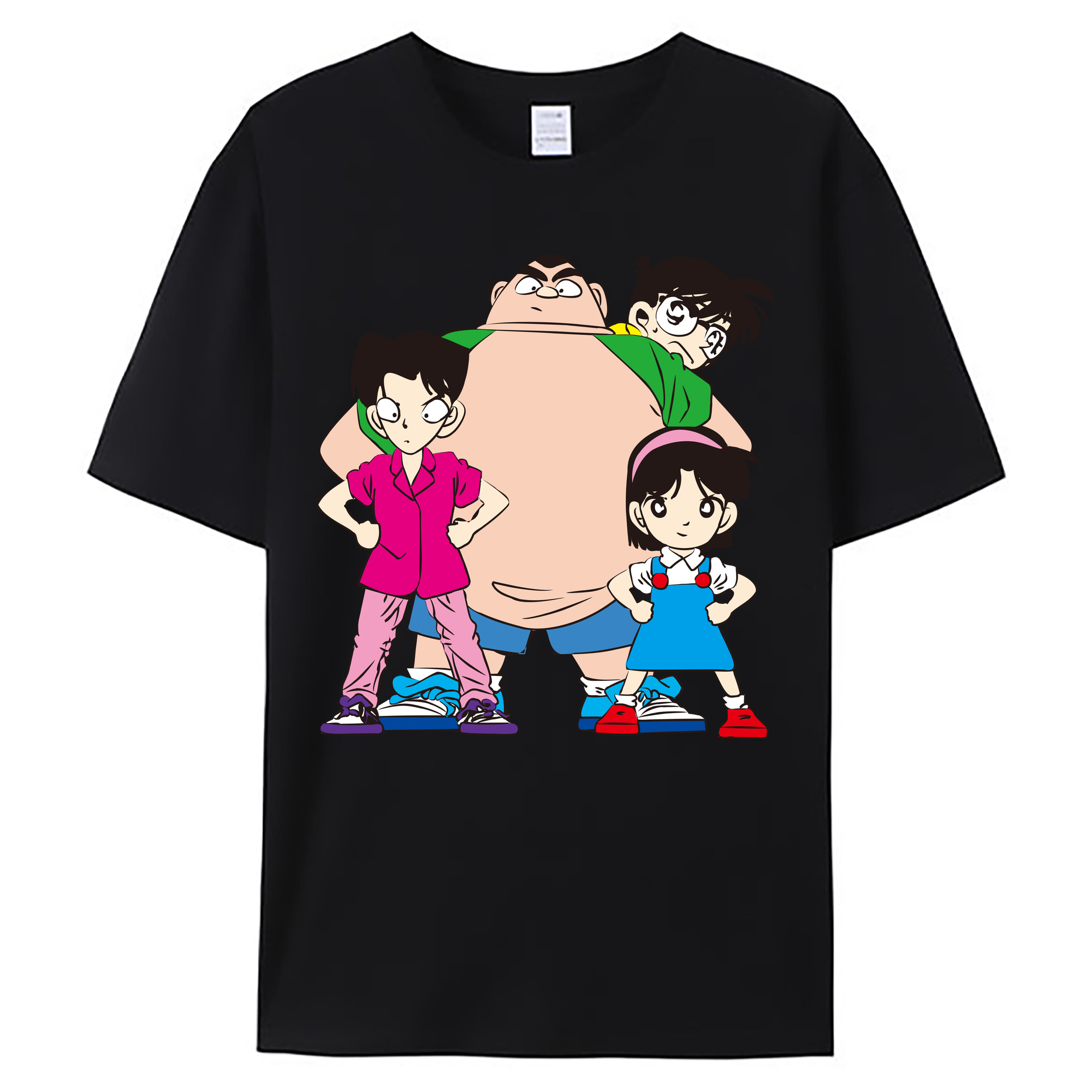 （画像用） 名探偵コナン Detective Conan 綿100％ メンズ半袖Tシャツ｜肌触りやわらか＆通気性