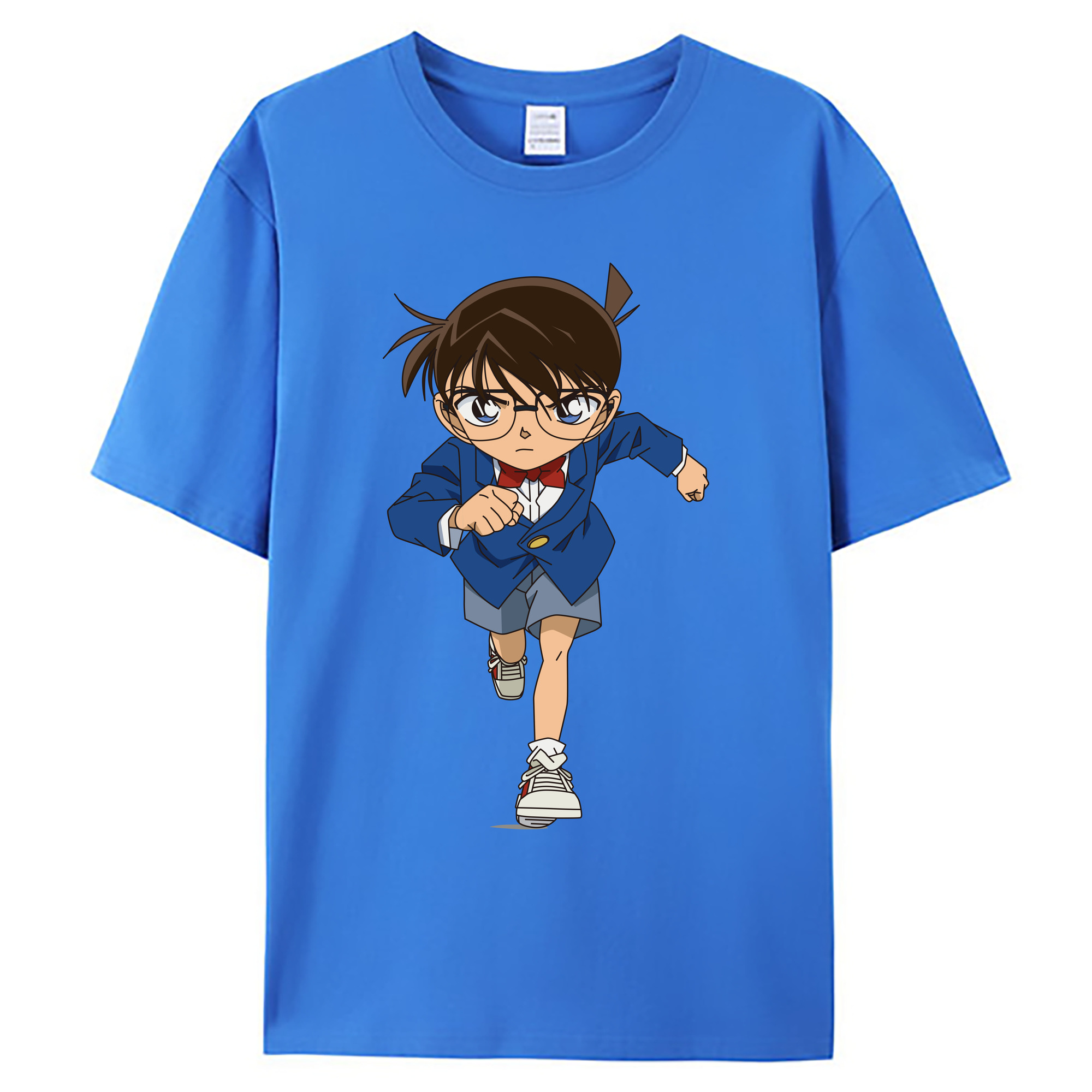 （画像用） 名探偵コナン 江戸川 コナン Detective Conan Conan Edogawa 綿100％ メンズ半袖Tシャツ｜肌触りやわらか＆通気性