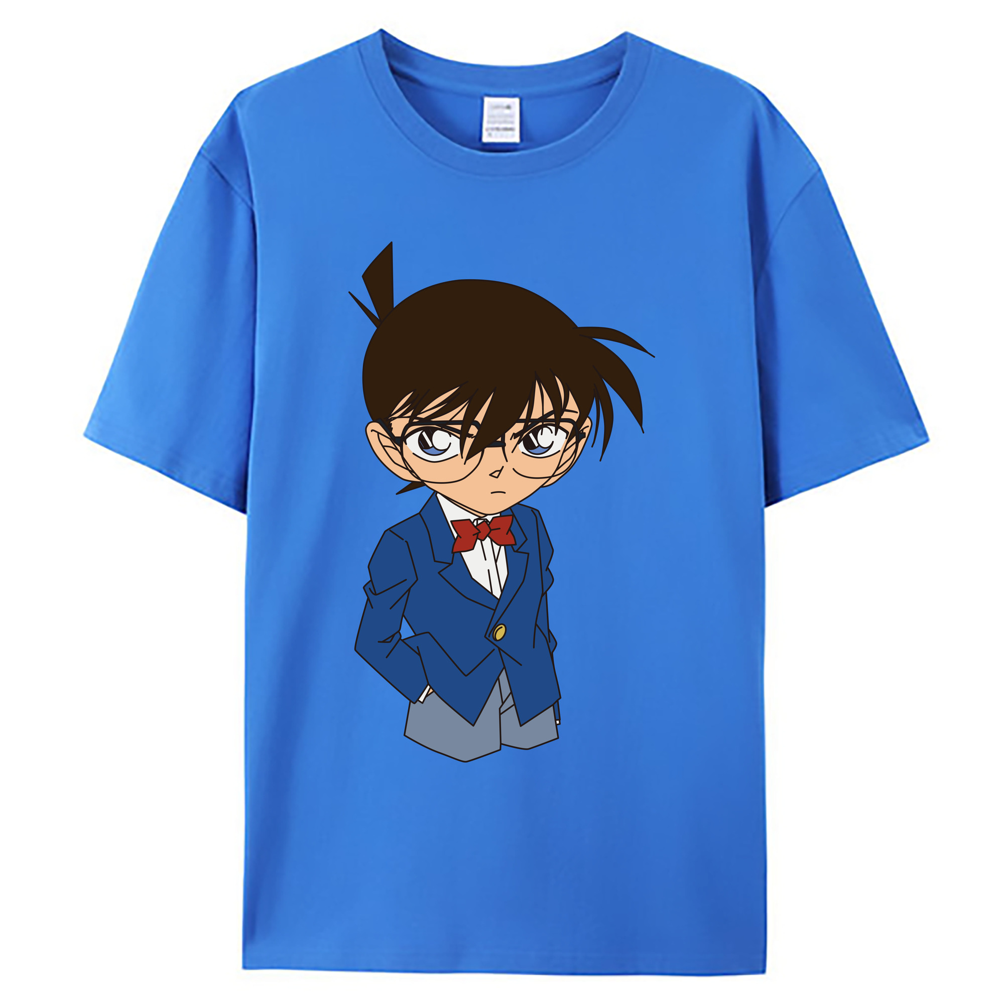 （画像用） 名探偵コナン 江戸川 コナン Detective Conan Conan Edogawa 綿100％ メンズ半袖Tシャツ｜肌触りやわらか＆通気性