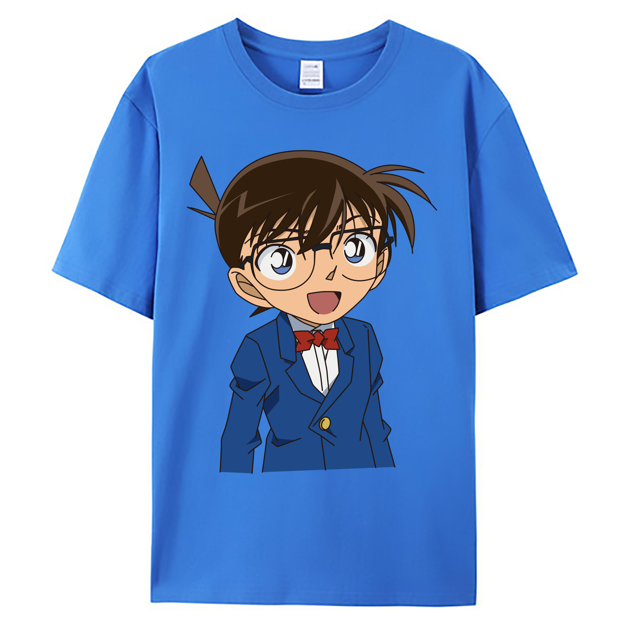 （画像用） 名探偵コナン 江戸川 コナン Detective Conan Conan Edogawa 綿100％ メンズ半袖Tシャツ｜肌触りやわらか＆通気性