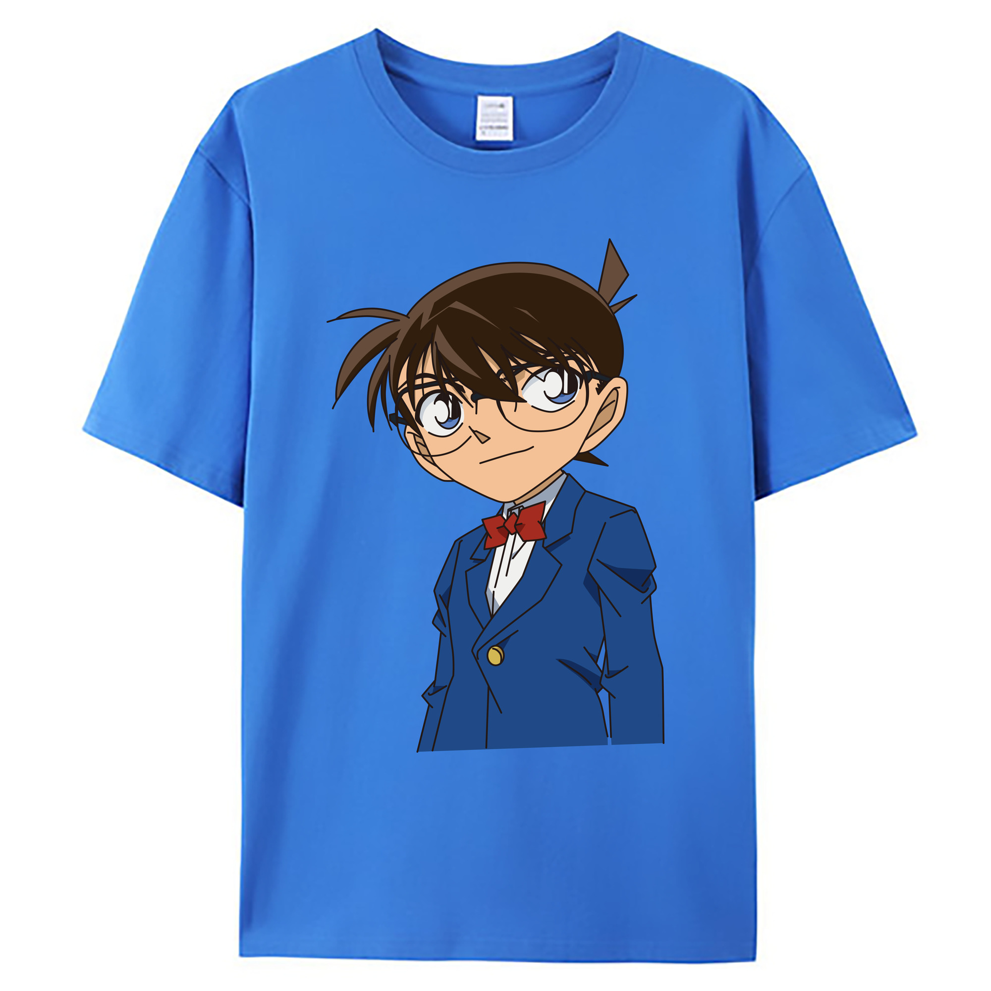 （画像用） 名探偵コナン 江戸川 コナン Detective Conan Conan Edogawa 綿100％ メンズ半袖Tシャツ｜肌触りやわらか＆通気性