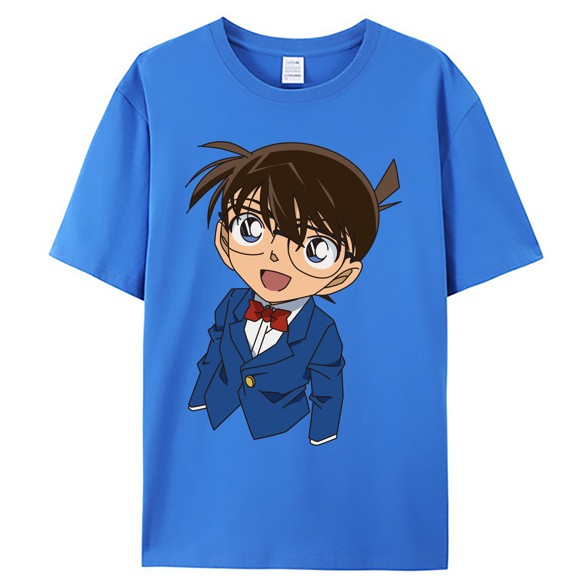 （画像用） 名探偵コナン 江戸川 コナン Detective Conan Conan Edogawa 綿100％ メンズ半袖Tシャツ｜肌触りやわらか＆通気性