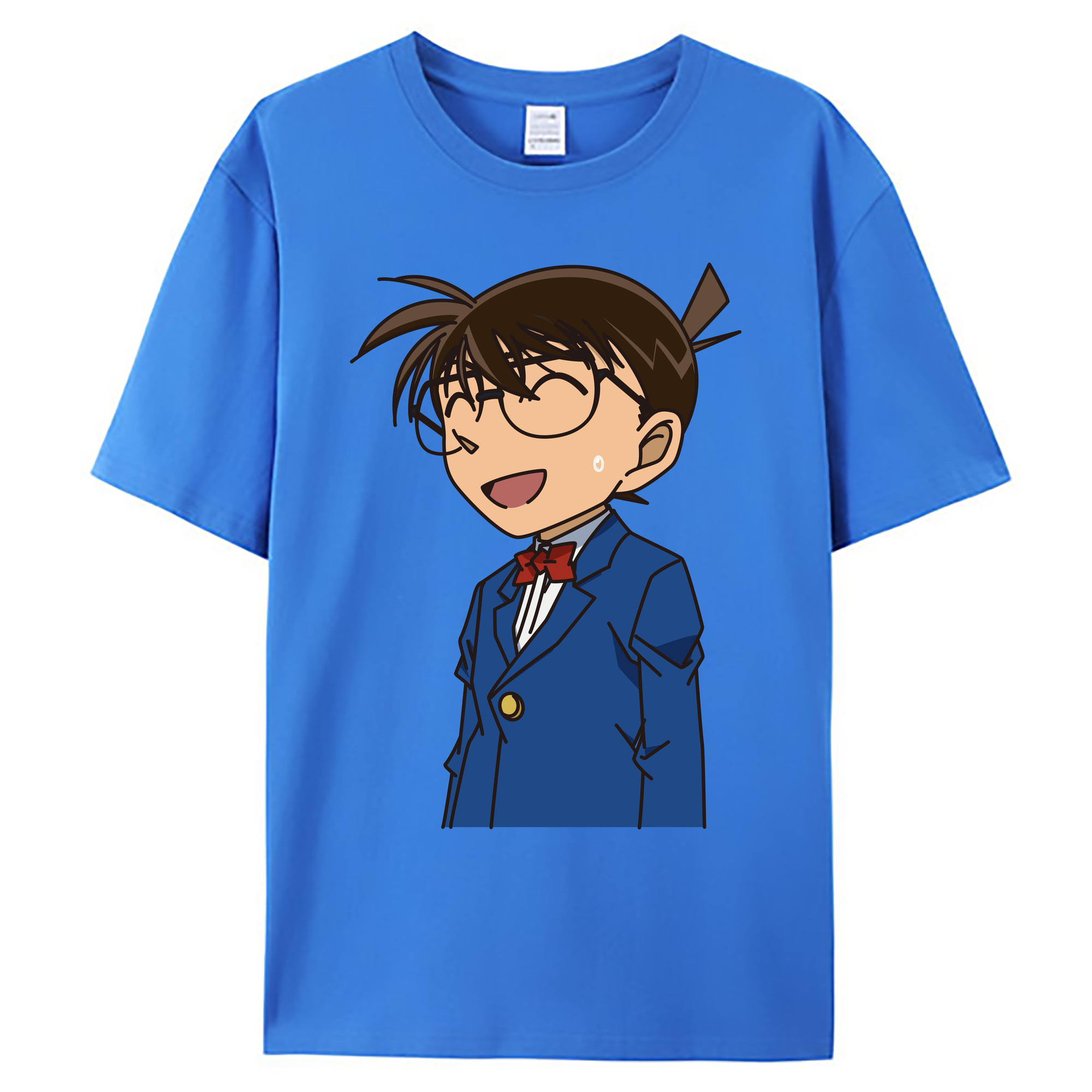 （画像用） 名探偵コナン 江戸川 コナン Detective Conan Conan Edogawa 綿100％ メンズ半袖Tシャツ｜肌触りやわらか＆通気性