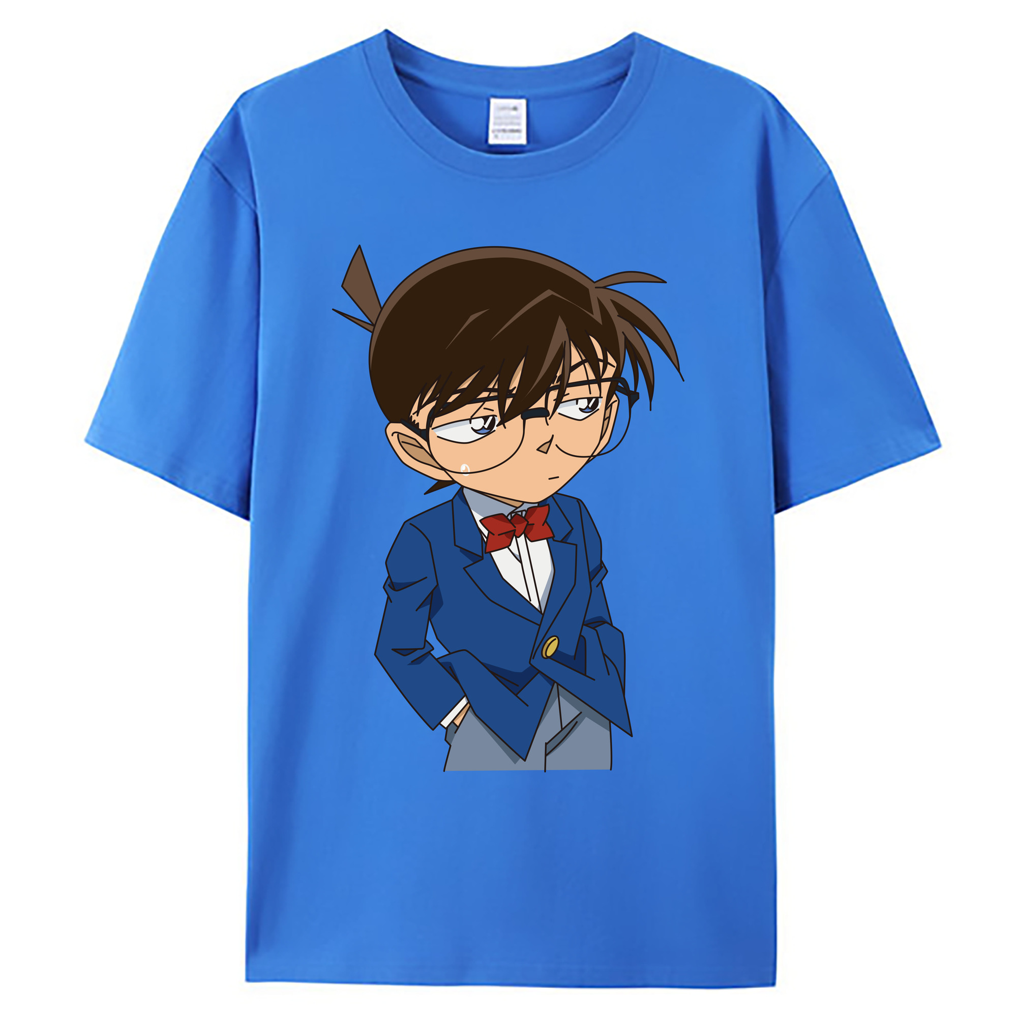 （画像用） 名探偵コナン 江戸川 コナン Detective Conan Conan Edogawa 綿100％ メンズ半袖Tシャツ｜肌触りやわらか＆通気性