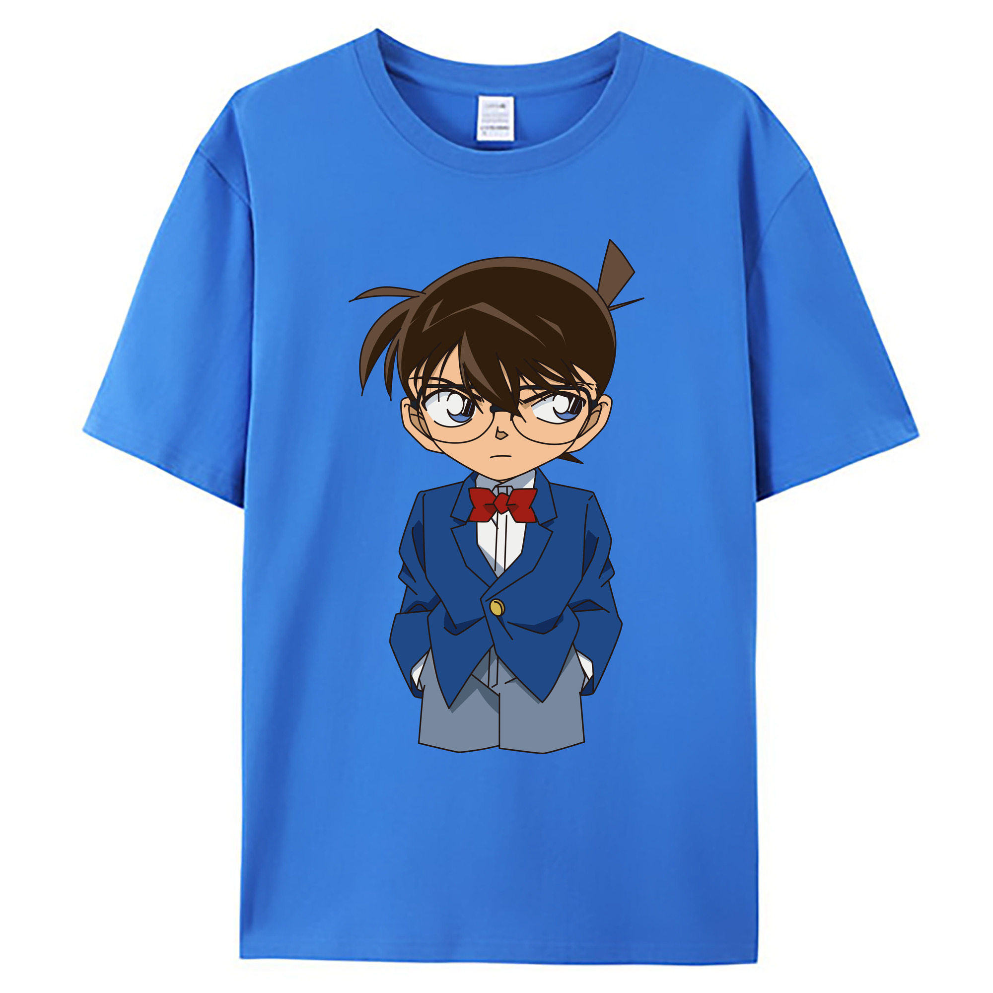（画像用） 名探偵コナン 江戸川 コナン Detective Conan Conan Edogawa 綿100％ メンズ半袖Tシャツ｜肌触りやわらか＆通気性