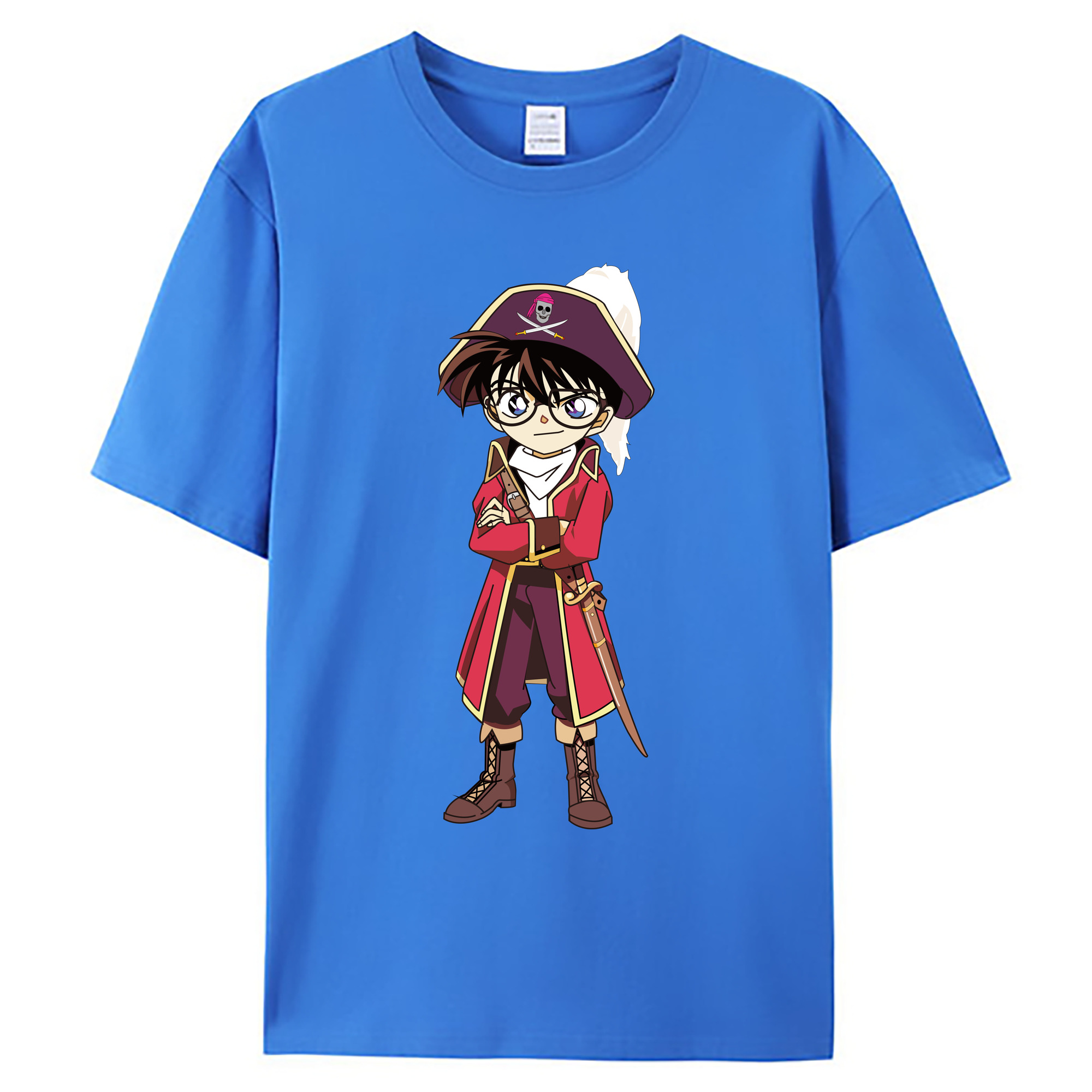 （画像用） 名探偵コナン 江戸川 コナン Detective Conan Conan Edogawa 綿100％ メンズ半袖Tシャツ｜肌触りやわらか＆通気性