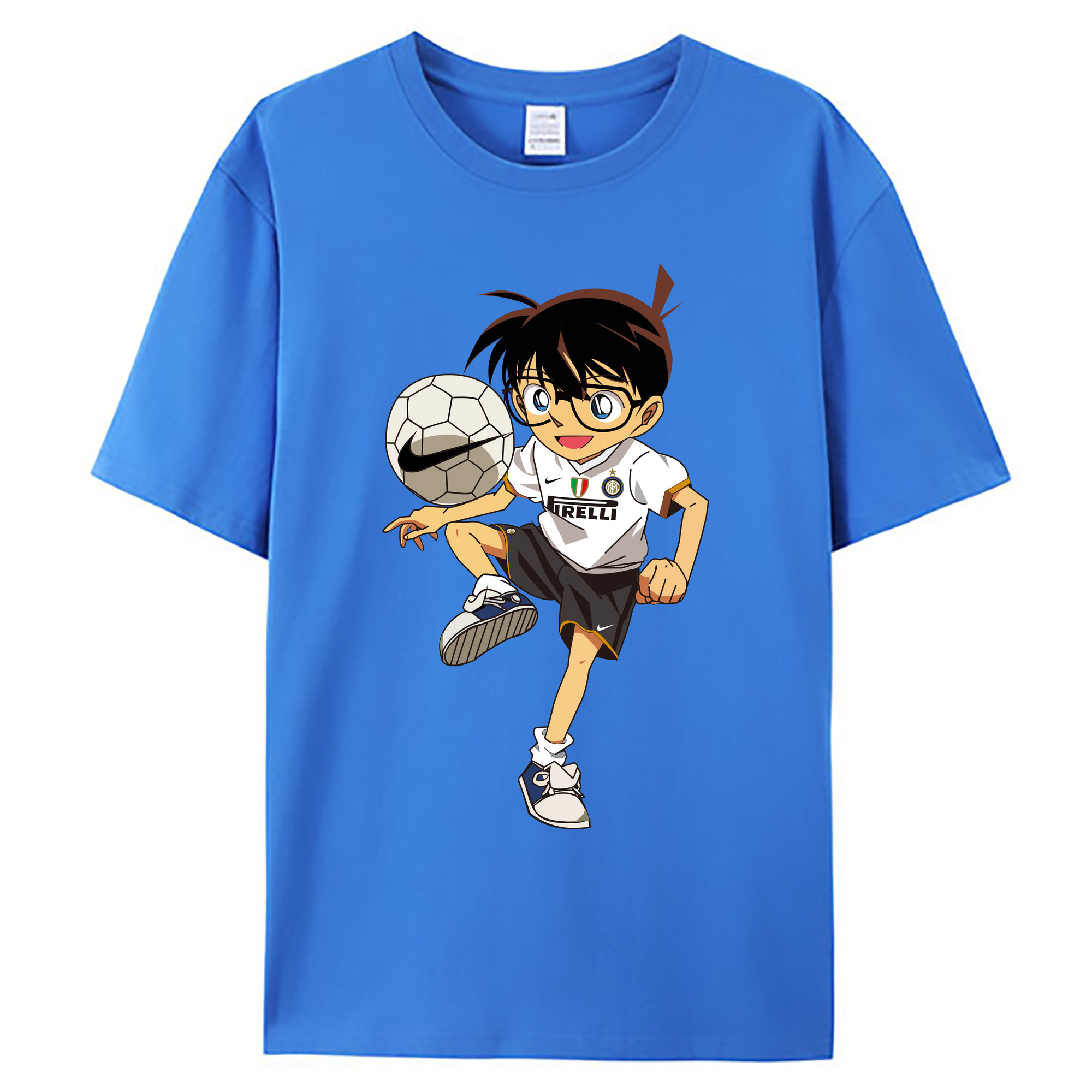 （画像用） 名探偵コナン 江戸川 コナン Detective Conan Conan Edogawa 綿100％ メンズ半袖Tシャツ｜肌触りやわらか＆通気性