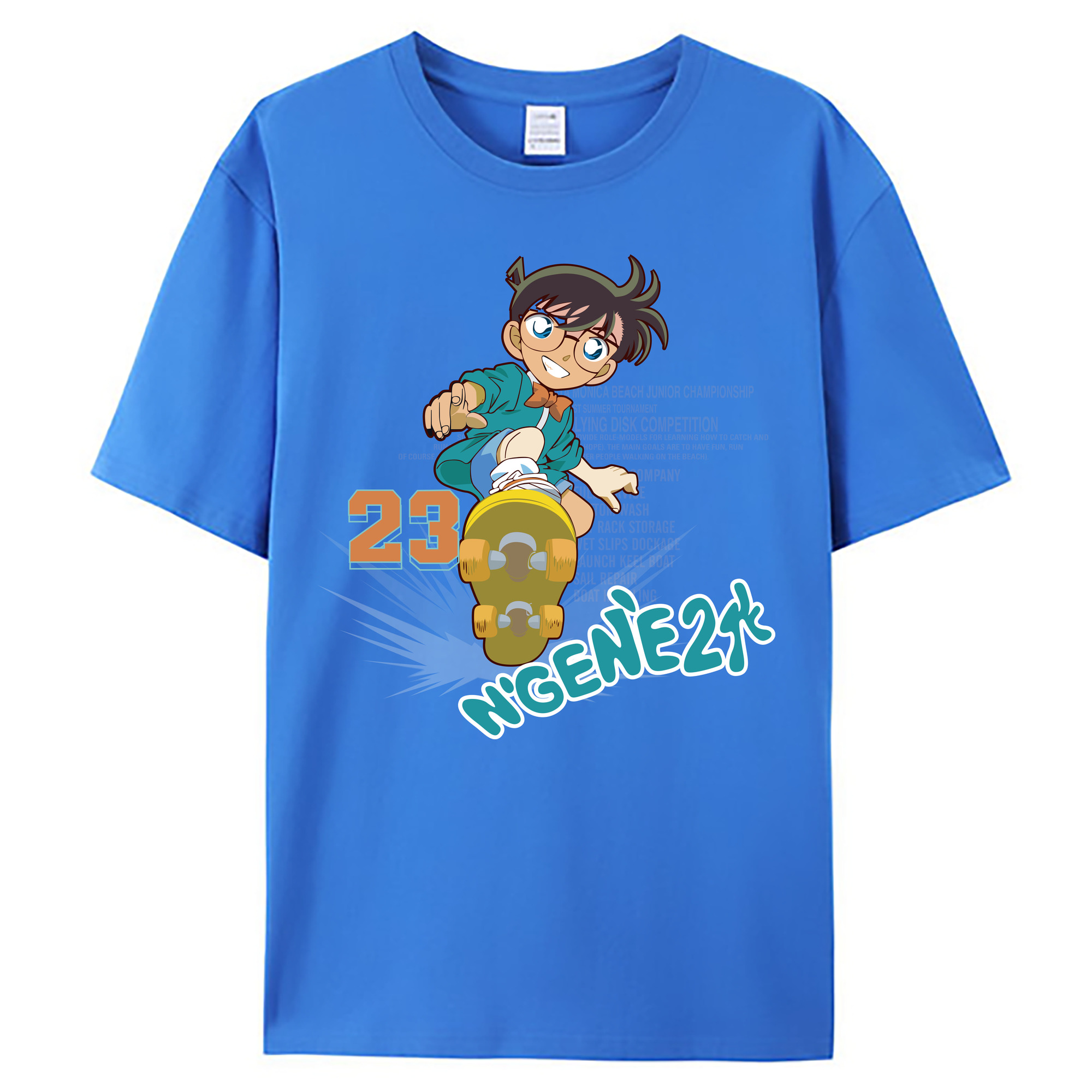 （画像用） 名探偵コナン 江戸川 コナン Detective Conan Conan Edogawa 綿100％ メンズ半袖Tシャツ｜肌触りやわらか＆通気性