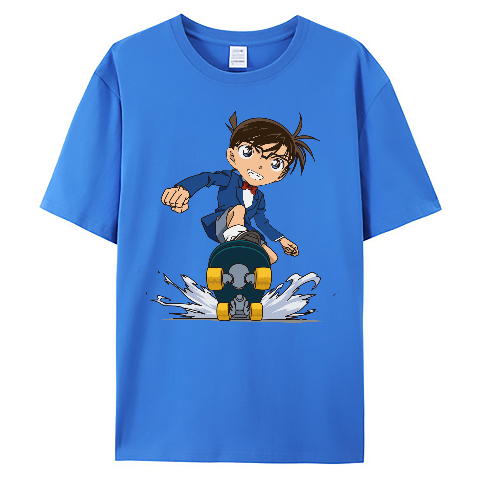 （画像用） 名探偵コナン 江戸川 コナン Detective Conan Conan Edogawa 綿100％ メンズ半袖Tシャツ｜肌触りやわらか＆通気性