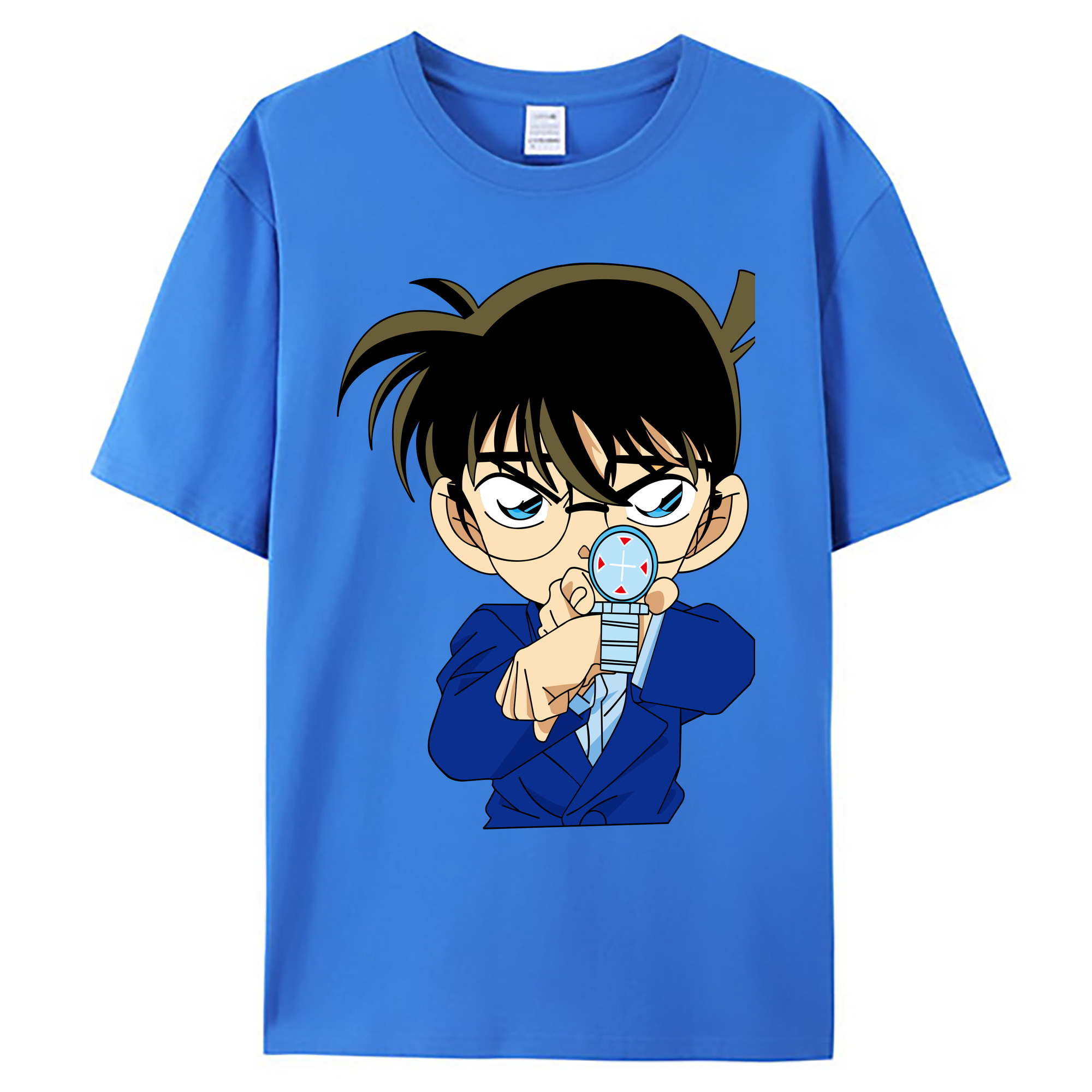 （画像用） 名探偵コナン 江戸川 コナン Detective Conan Conan Edogawa 綿100％ メンズ半袖Tシャツ｜肌触りやわらか＆通気性