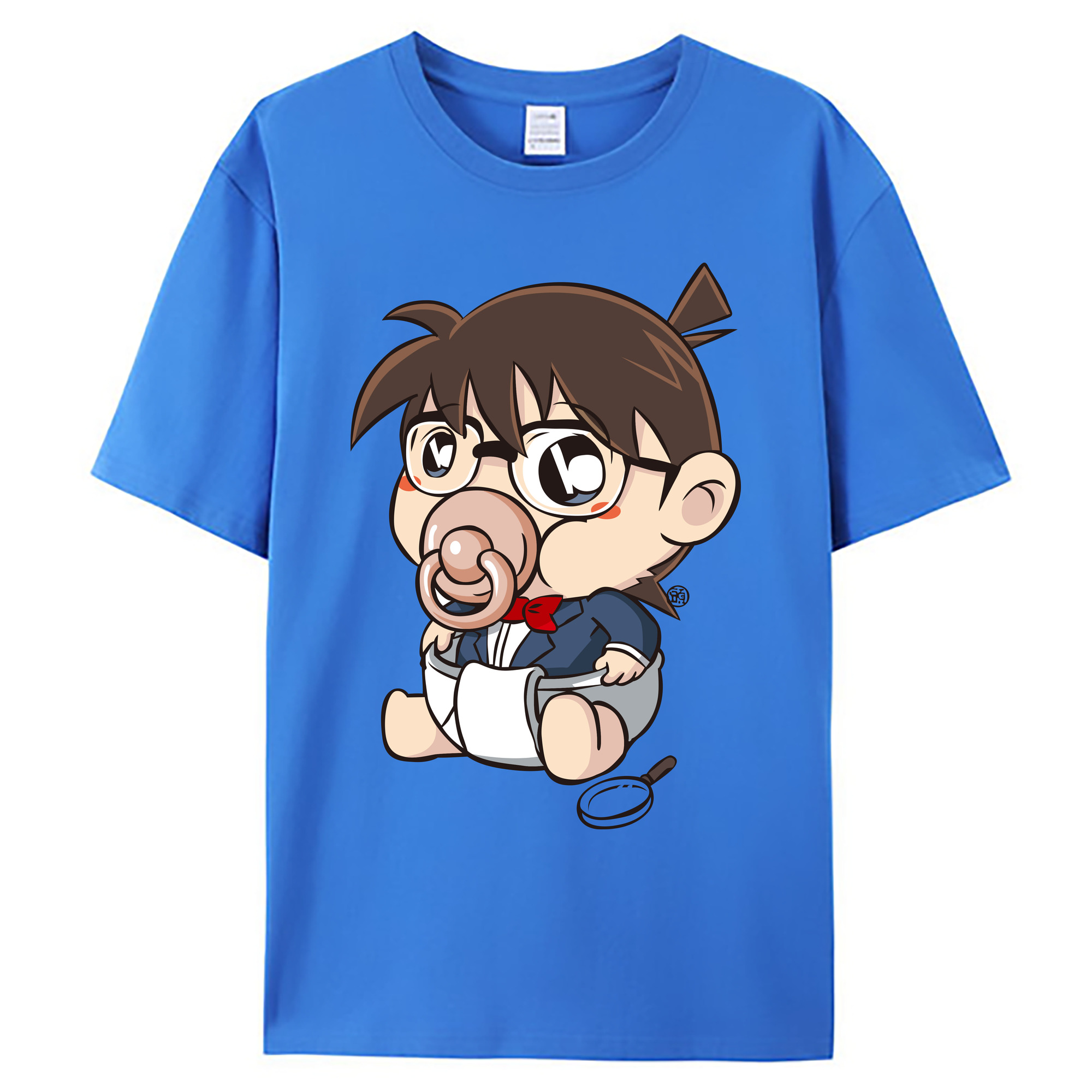 （画像用） 名探偵コナン 江戸川 コナン Detective Conan Conan Edogawa 綿100％ メンズ半袖Tシャツ｜肌触りやわらか＆通気性
