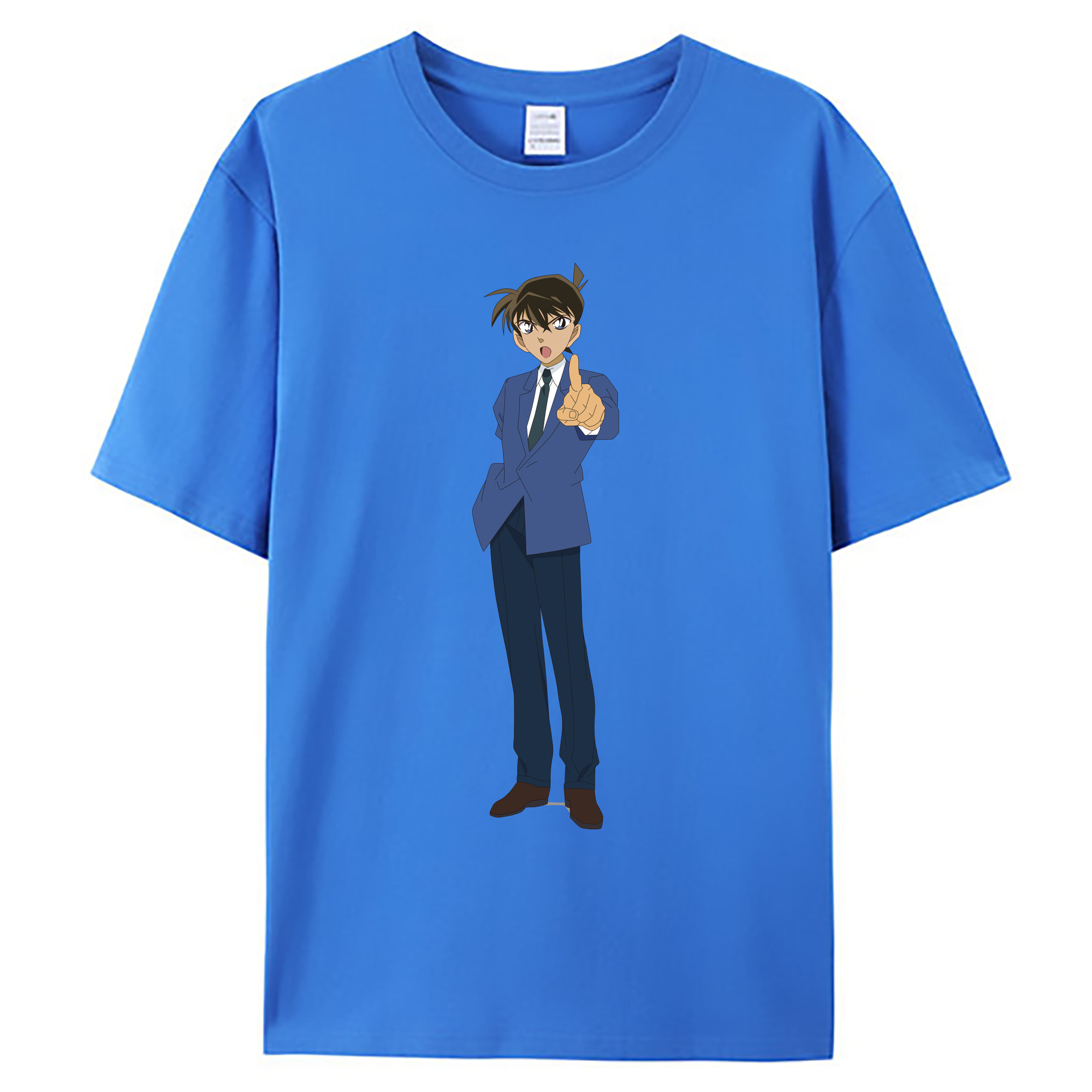 （画像用） 名探偵コナン 江戸川 コナン Detective Conan Conan Edogawa 綿100％ メンズ半袖Tシャツ｜肌触りやわらか＆通気性