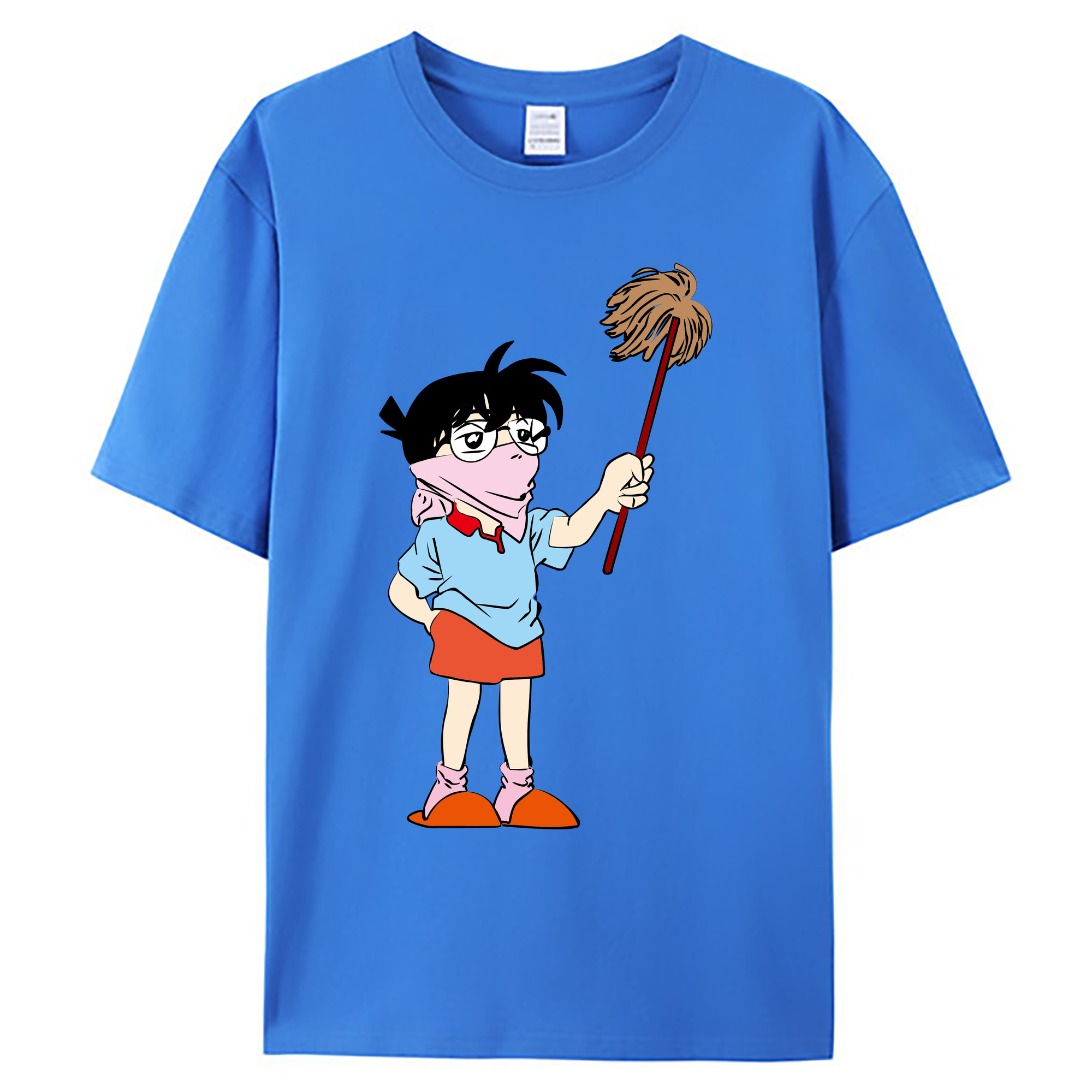（画像用） 名探偵コナン 江戸川 コナン Detective Conan Conan Edogawa 綿100％ メンズ半袖Tシャツ｜肌触りやわらか＆通気性