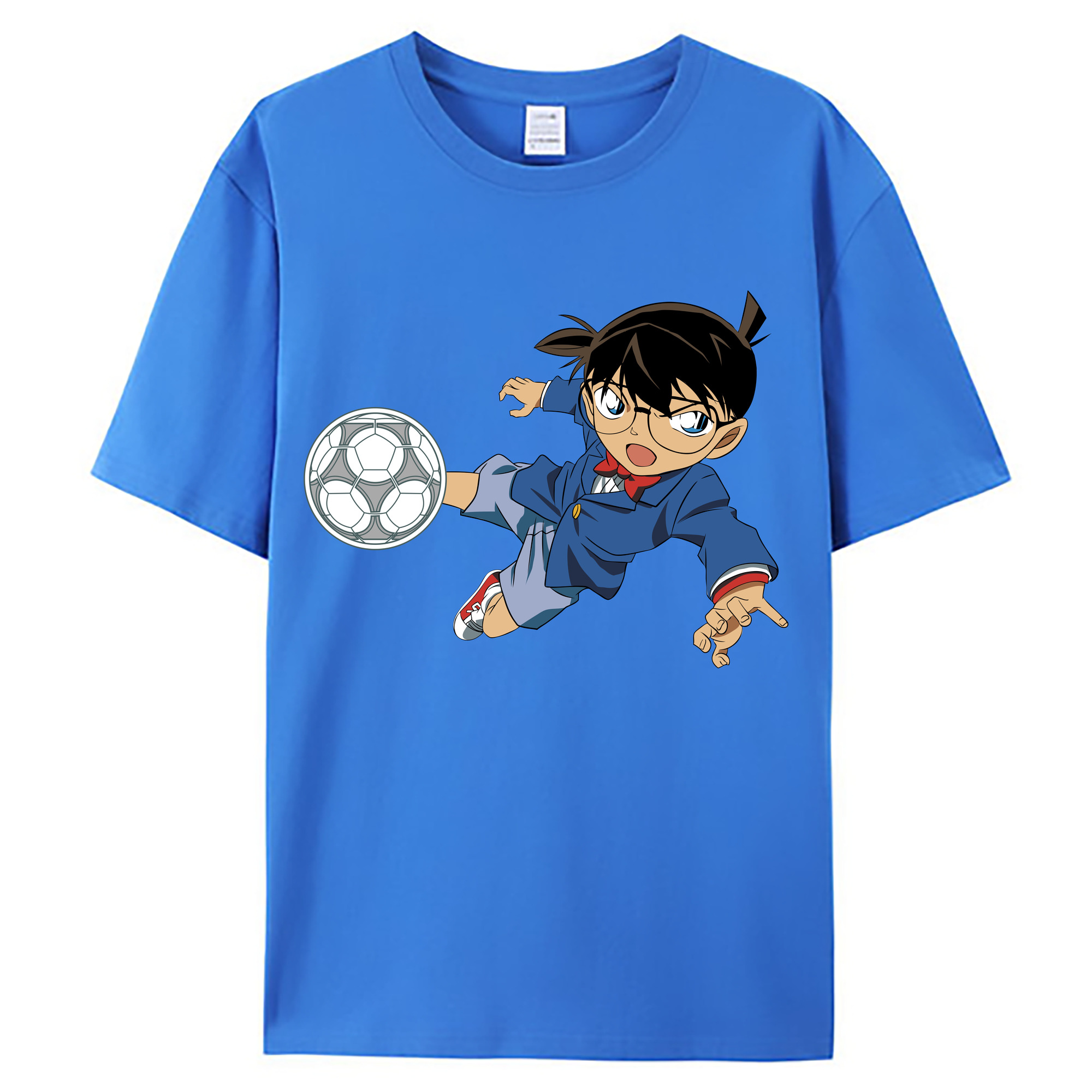 （画像用） 名探偵コナン 江戸川 コナン Detective Conan Conan Edogawa 綿100％ メンズ半袖Tシャツ｜肌触りやわらか＆通気性