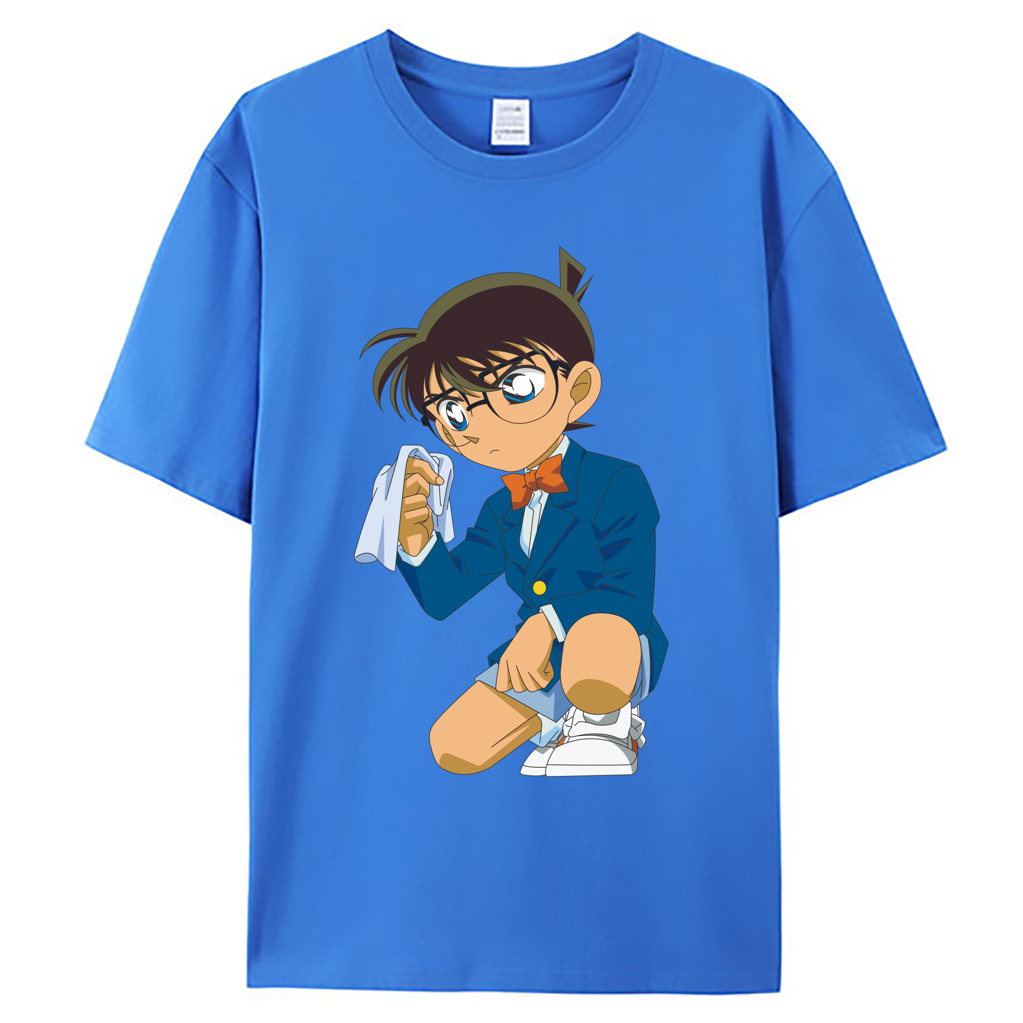 （画像用） 名探偵コナン 江戸川 コナン Detective Conan Conan Edogawa 綿100％ メンズ半袖Tシャツ｜肌触りやわらか＆通気性