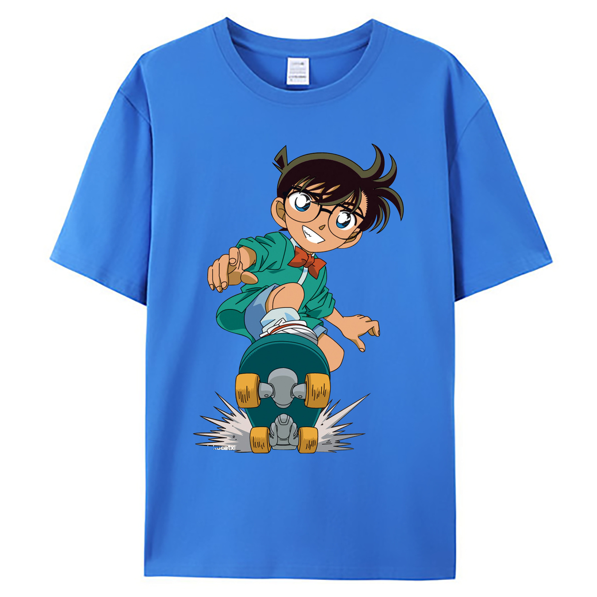 （画像用） 名探偵コナン 江戸川 コナン Detective Conan Conan Edogawa 綿100％ メンズ半袖Tシャツ｜肌触りやわらか＆通気性