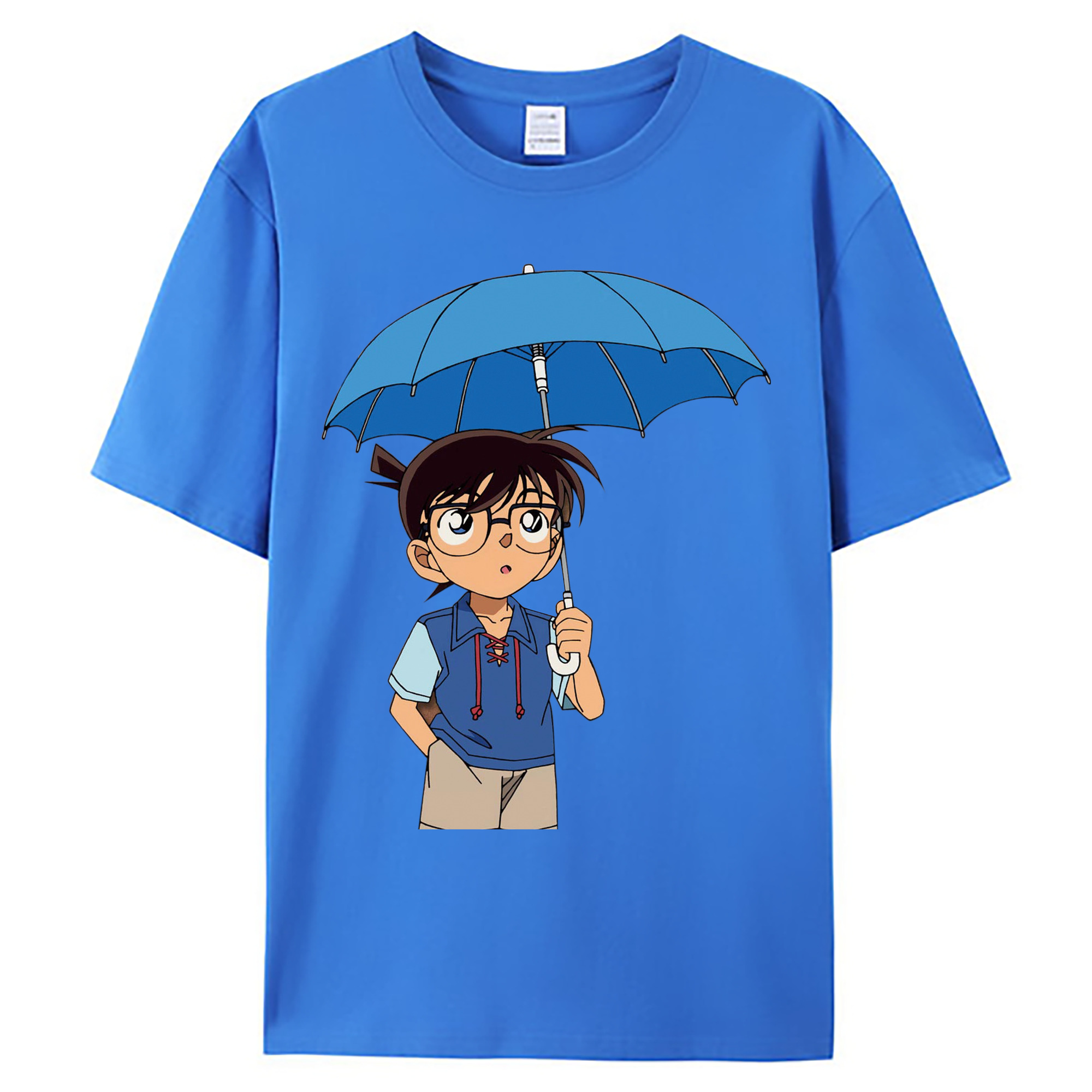 （画像用） 名探偵コナン 江戸川 コナン Detective Conan Conan Edogawa 綿100％ メンズ半袖Tシャツ｜肌触りやわらか＆通気性
