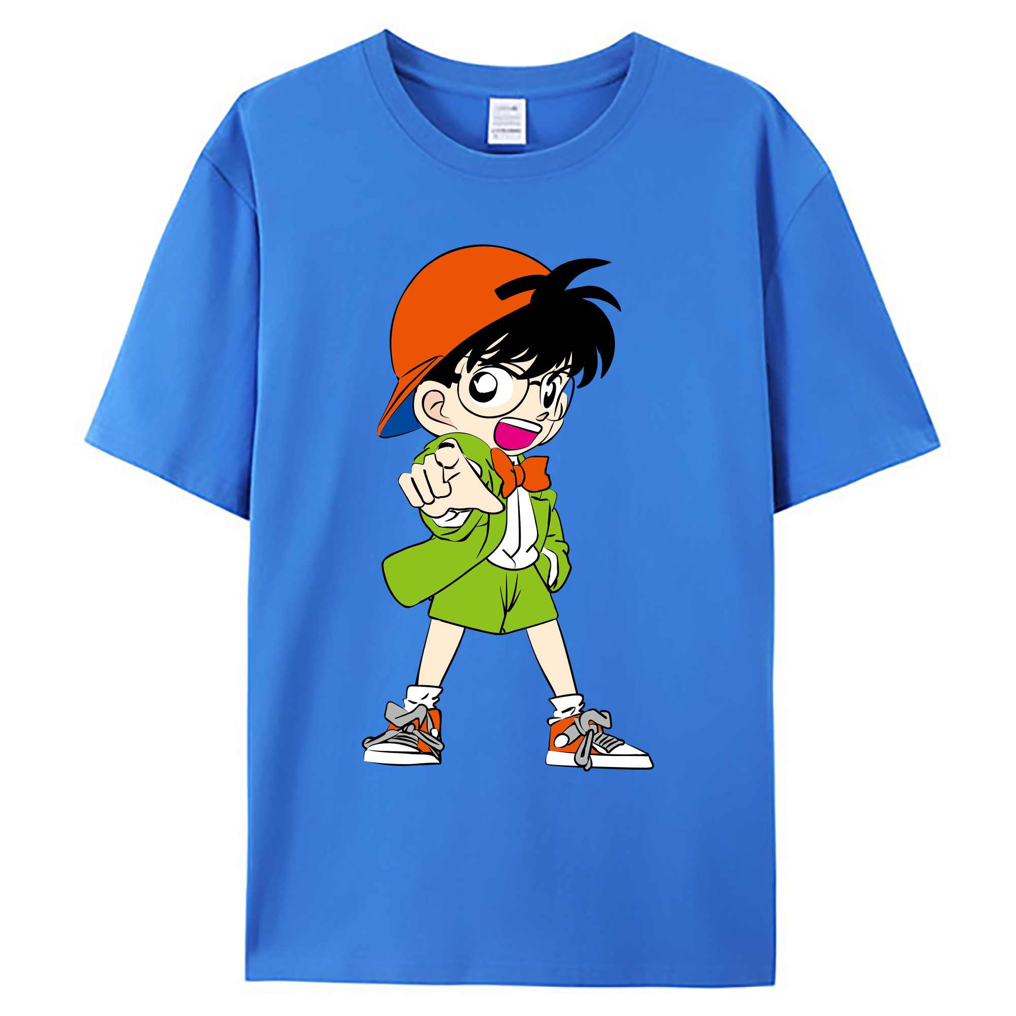 （画像用） 名探偵コナン 江戸川 コナン Detective Conan Conan Edogawa 綿100％ メンズ半袖Tシャツ｜肌触りやわらか＆通気性