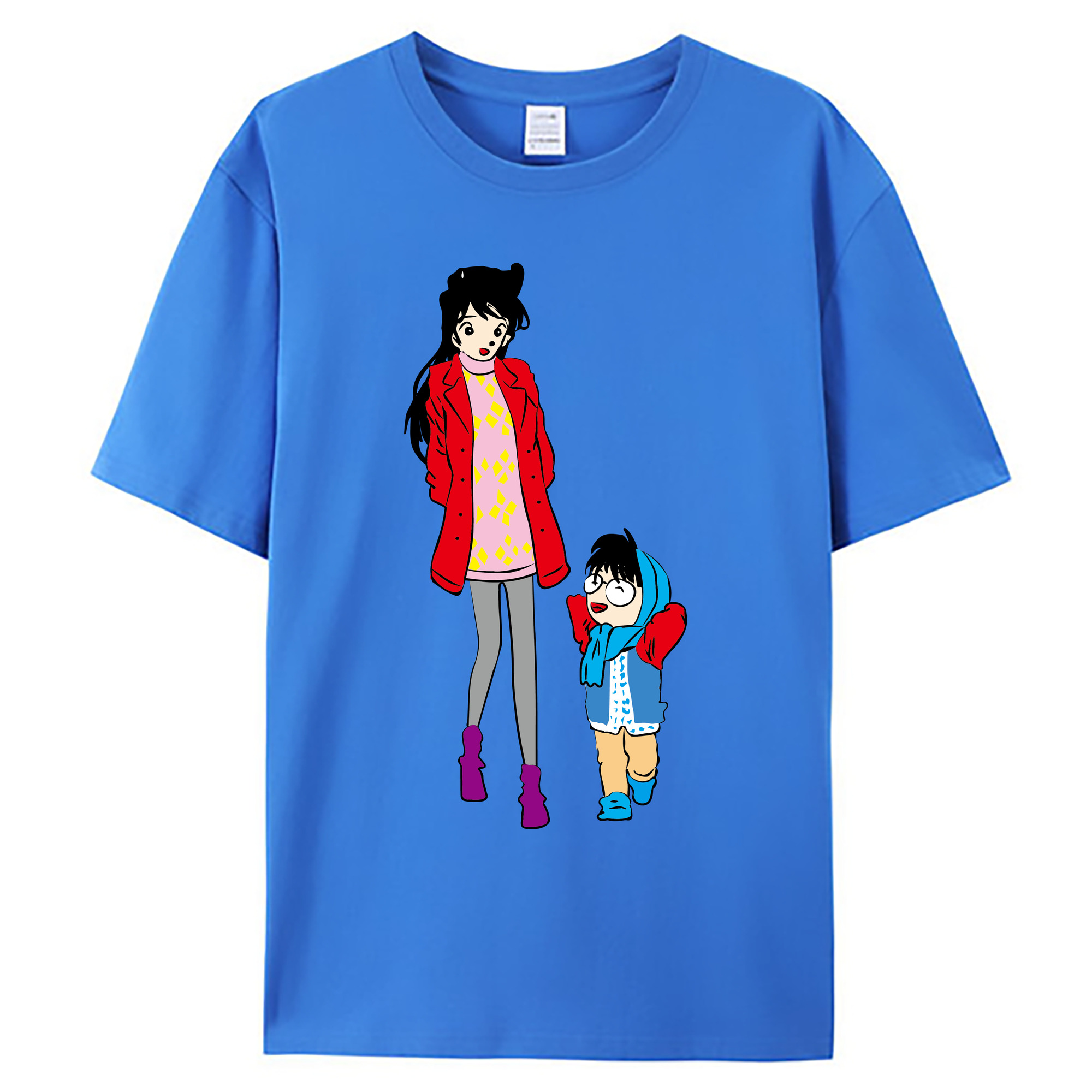 （画像用） 名探偵コナン 江戸川 コナン Detective Conan Conan Edogawa 綿100％ メンズ半袖Tシャツ｜肌触りやわらか＆通気性