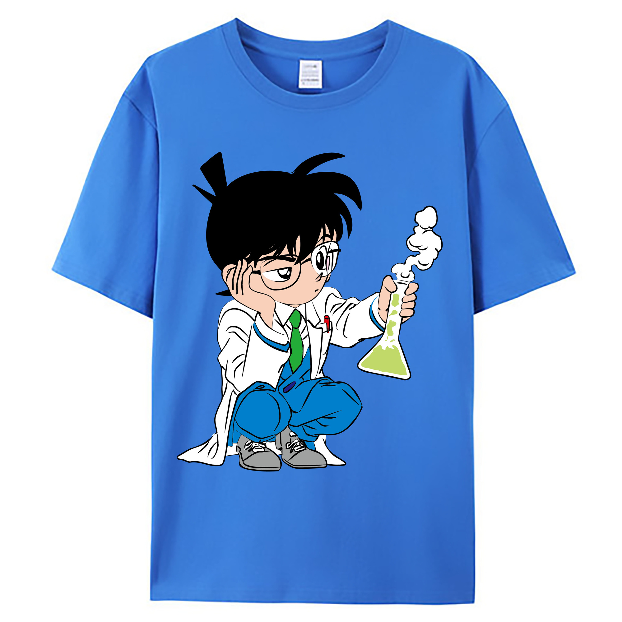 （画像用） 名探偵コナン 江戸川 コナン Detective Conan Conan Edogawa 綿100％ メンズ半袖Tシャツ｜肌触りやわらか＆通気性