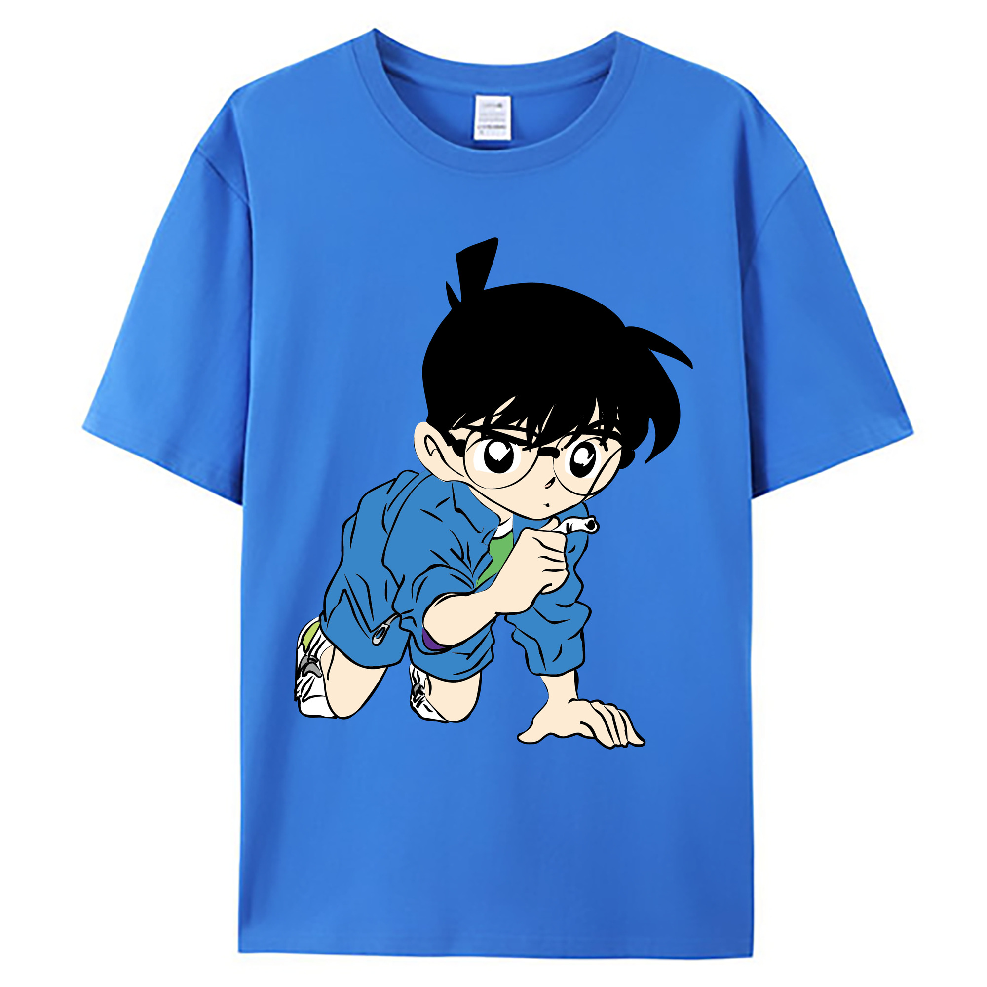 （画像用） 名探偵コナン 江戸川 コナン Detective Conan Conan Edogawa 綿100％ メンズ半袖Tシャツ｜肌触りやわらか＆通気性