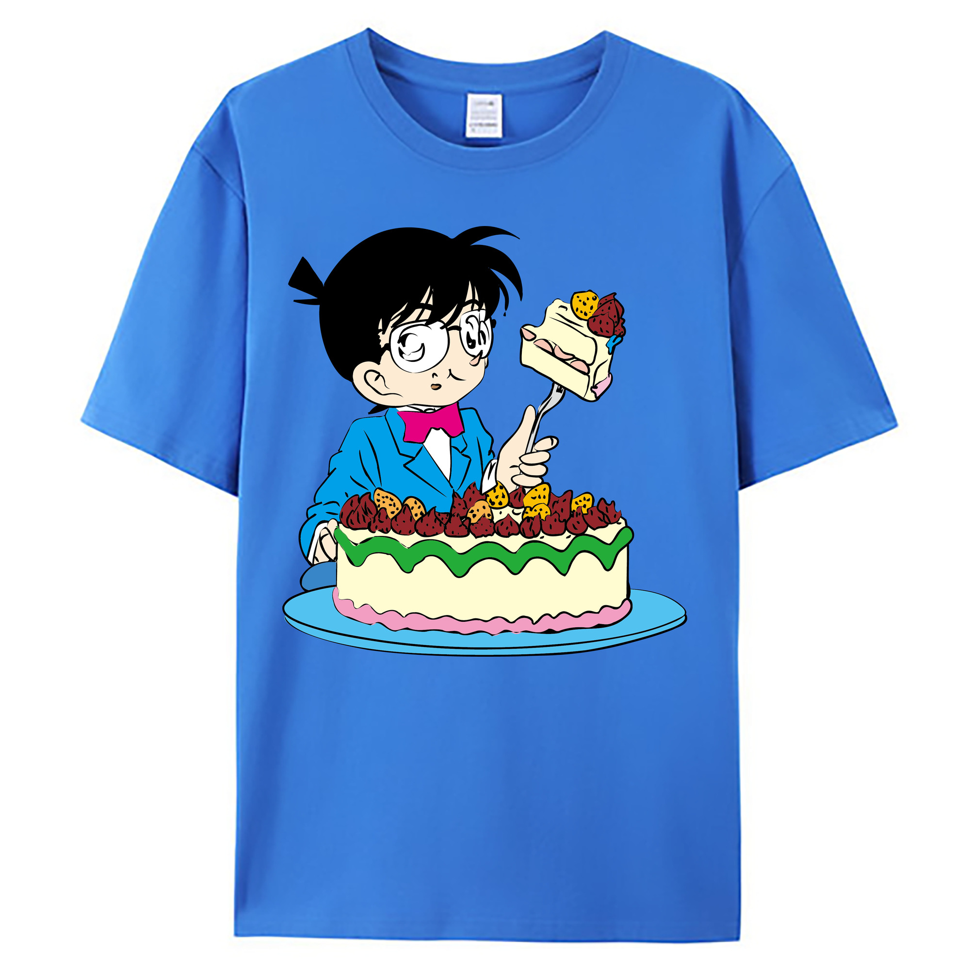 （画像用） 名探偵コナン 江戸川 コナン Detective Conan Conan Edogawa 綿100％ メンズ半袖Tシャツ｜肌触りやわらか＆通気性