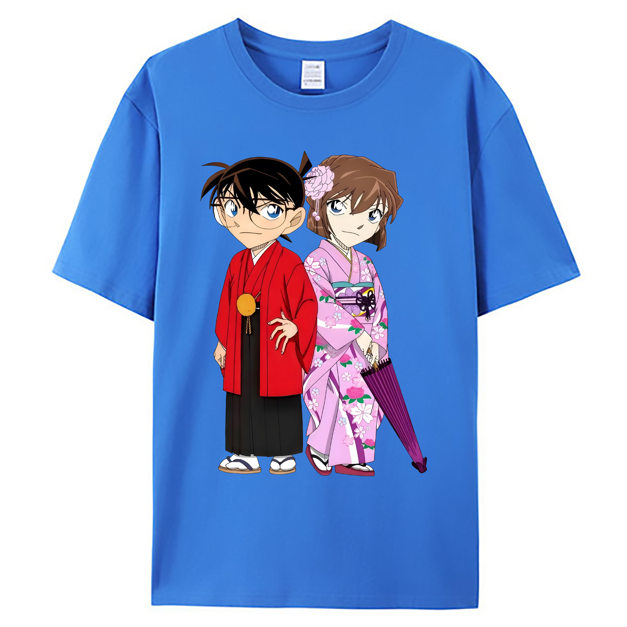 （画像用） 名探偵コナン 江戸川 コナン Detective Conan Conan Edogawa 綿100％ メンズ半袖Tシャツ｜肌触りやわらか＆通気性