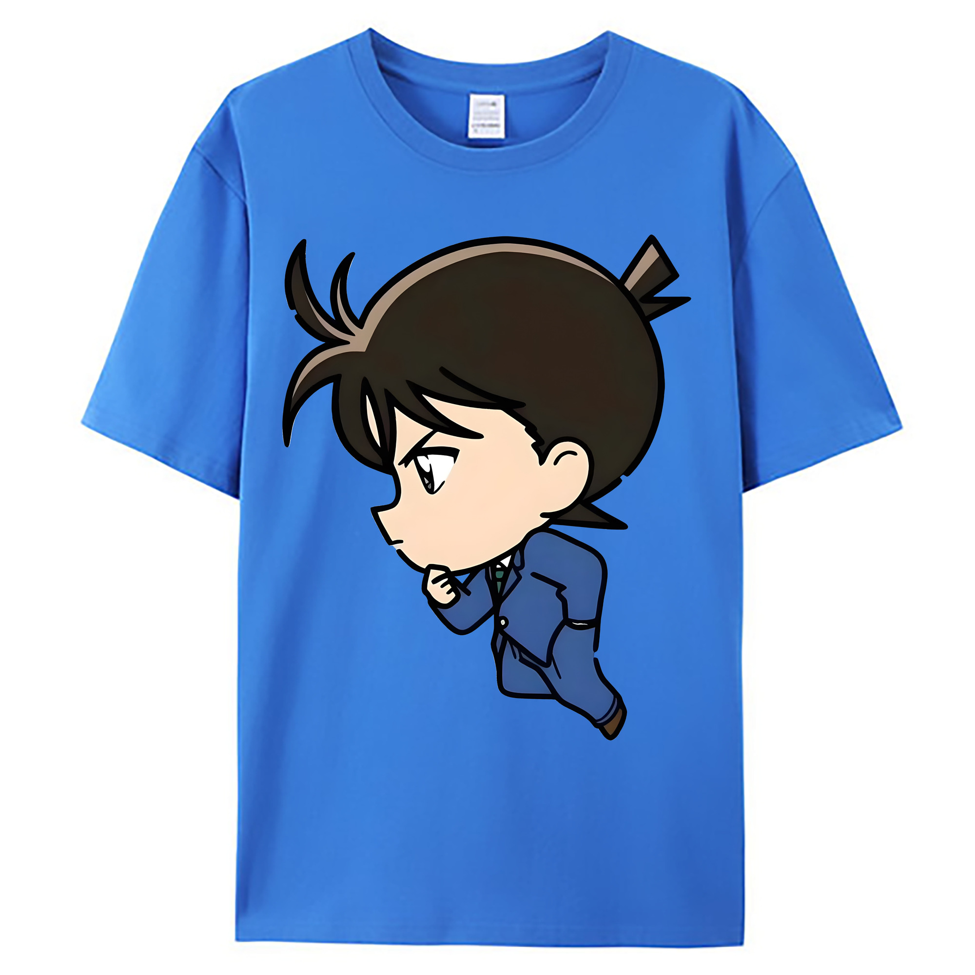 （画像用） 名探偵コナン 江戸川 コナン Detective Conan Conan Edogawa 綿100％ メンズ半袖Tシャツ｜肌触りやわらか＆通気性