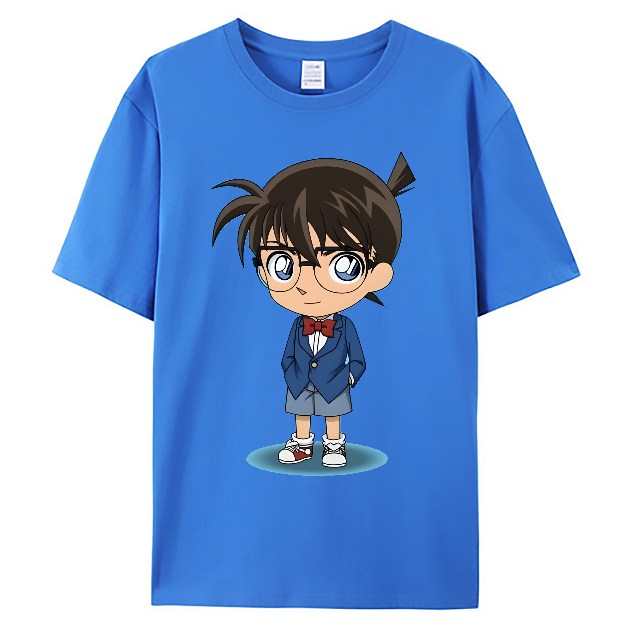 （画像用） 名探偵コナン 江戸川 コナン Detective Conan Conan Edogawa 綿100％ メンズ半袖Tシャツ｜肌触りやわらか＆通気性