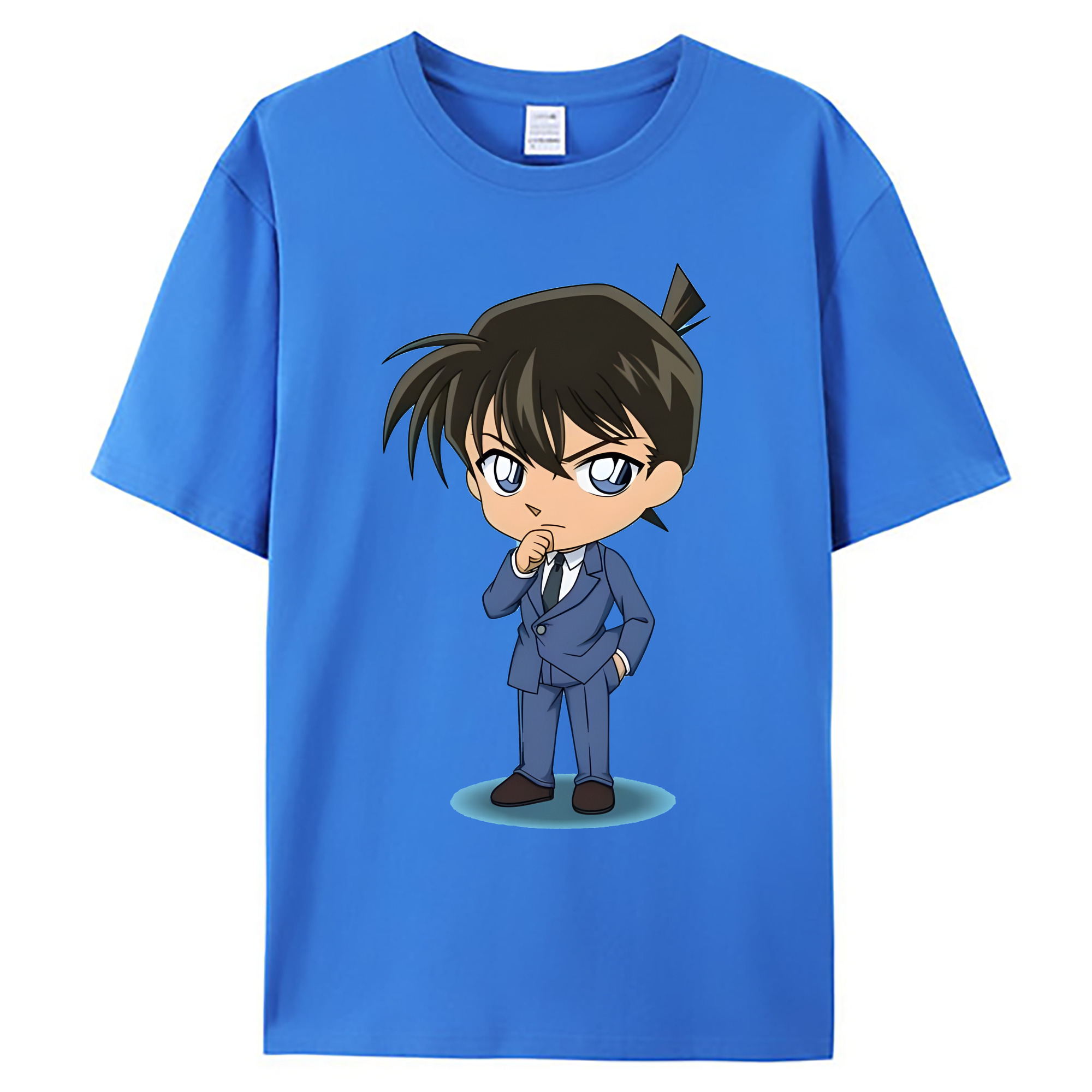 （画像用） 名探偵コナン 江戸川 コナン Detective Conan Conan Edogawa 綿100％ メンズ半袖Tシャツ｜肌触りやわらか＆通気性