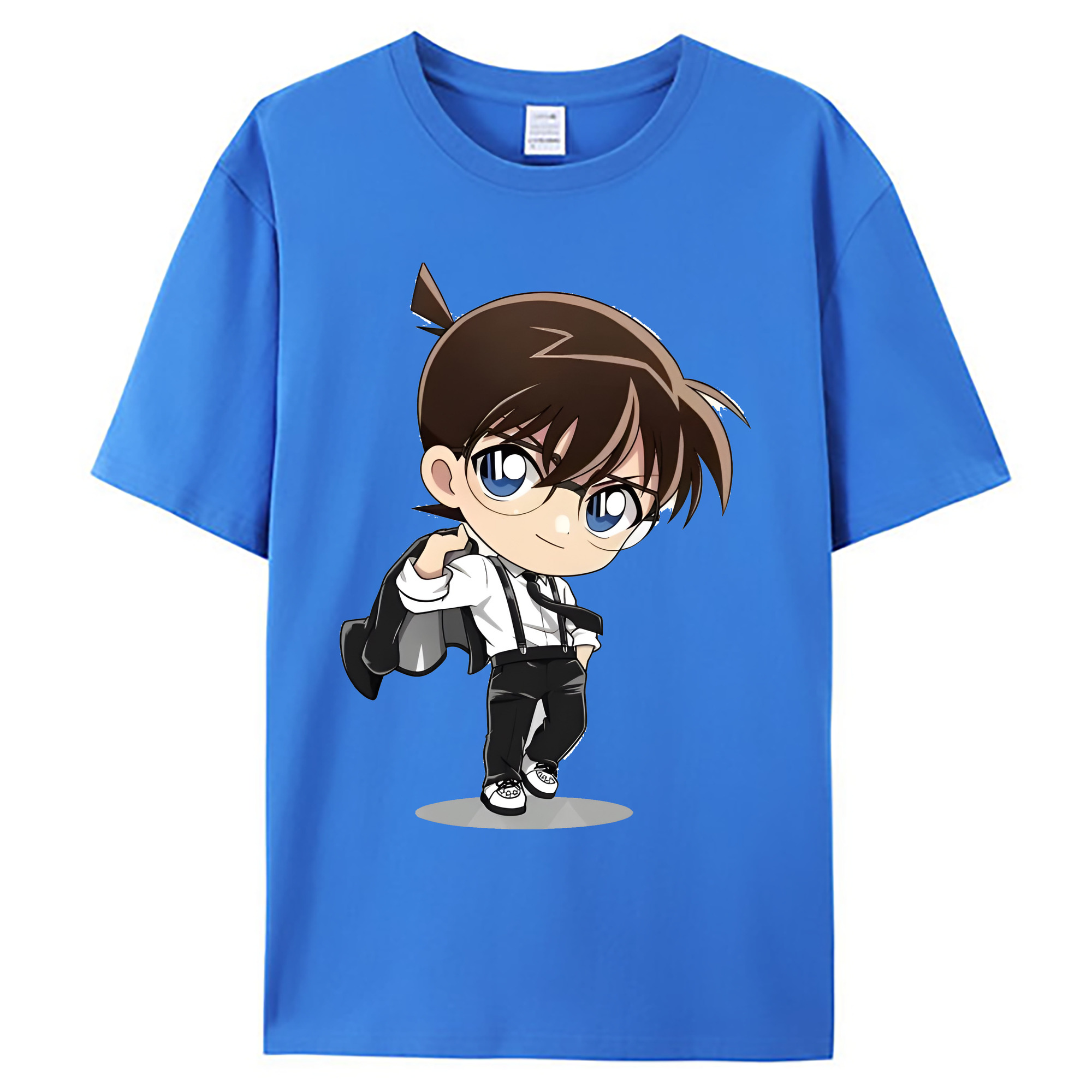 （画像用） 名探偵コナン 江戸川 コナン Detective Conan Conan Edogawa 綿100％ メンズ半袖Tシャツ｜肌触りやわらか＆通気性