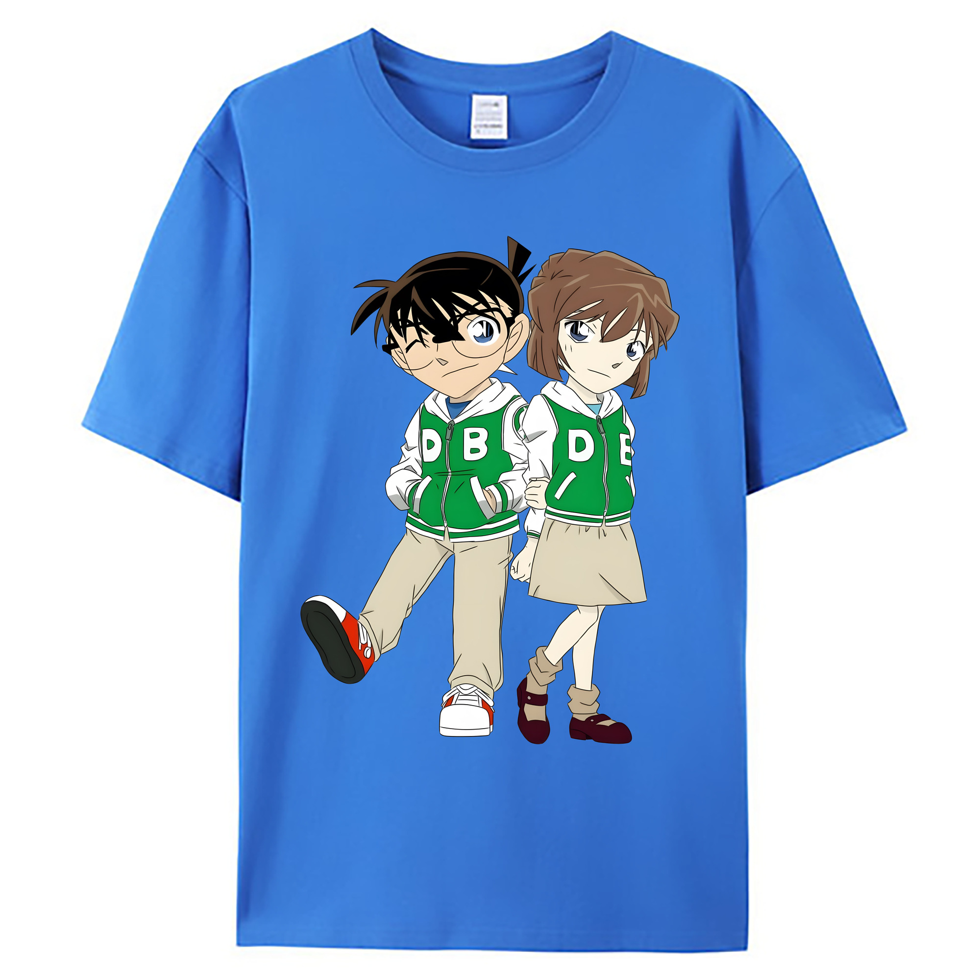 （画像用） 名探偵コナン 江戸川 コナン Detective Conan Conan Edogawa 綿100％ メンズ半袖Tシャツ｜肌触りやわらか＆通気性