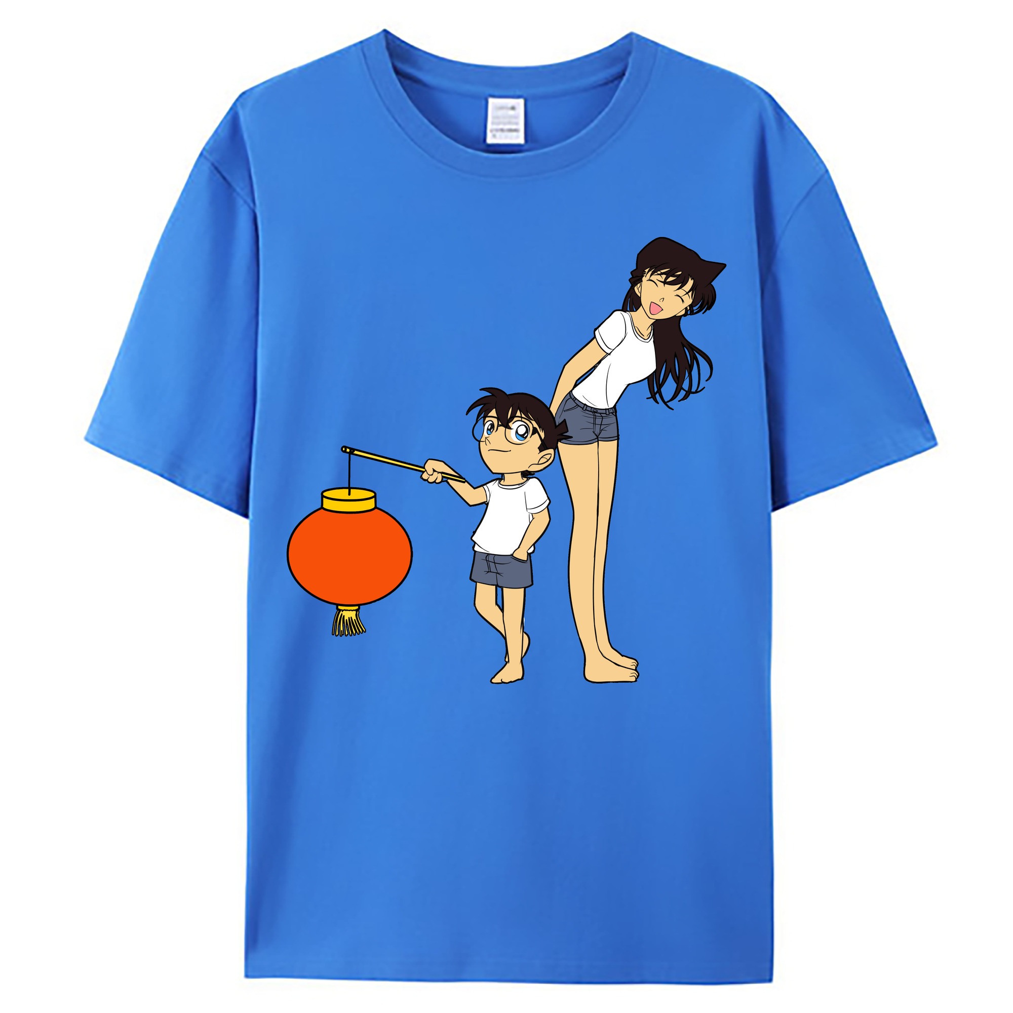 （画像用） 名探偵コナン 毛利 蘭 もうり らん、モーリ ラン Detective Conan Rachel Moore 綿100％ メンズ半袖Tシャツ｜肌触りやわらか＆通気性