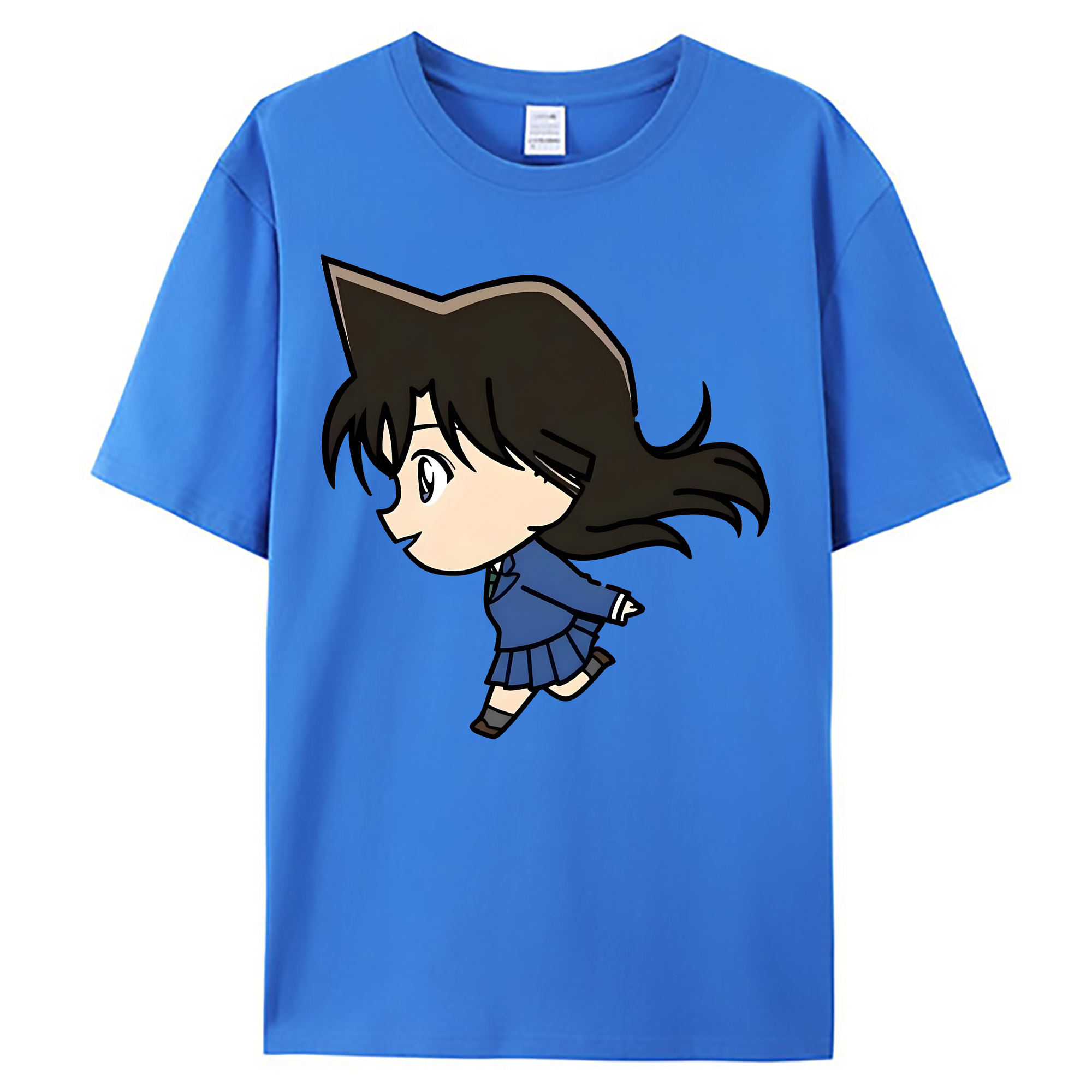 （画像用） 名探偵コナン 毛利 蘭 もうり らん、モーリ ラン Detective Conan Rachel Moore 綿100％ メンズ半袖Tシャツ｜肌触りやわらか＆通気性
